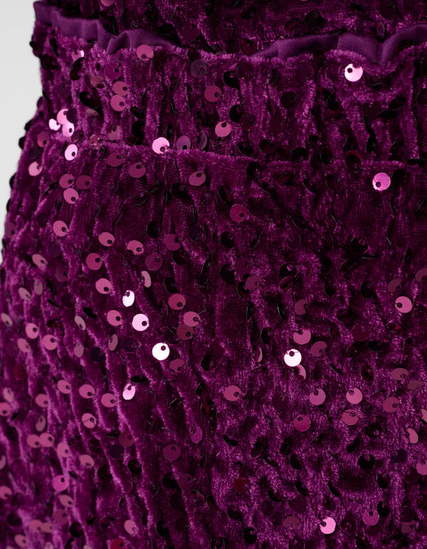 Sequin Mini Rok Donkerroze SHOEBY GIRLS