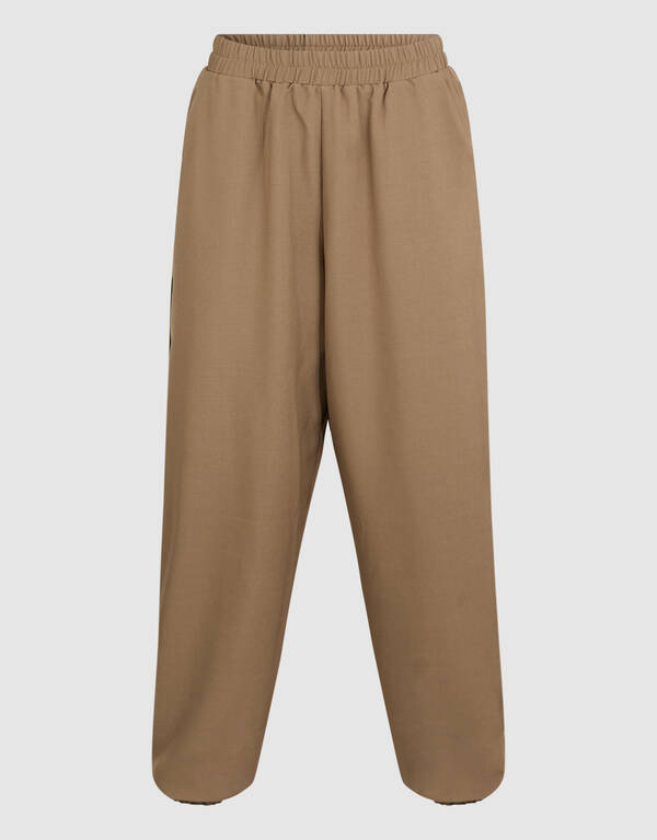Pleat Balloon Fit Broek Bruin SHOEBY WOMEN