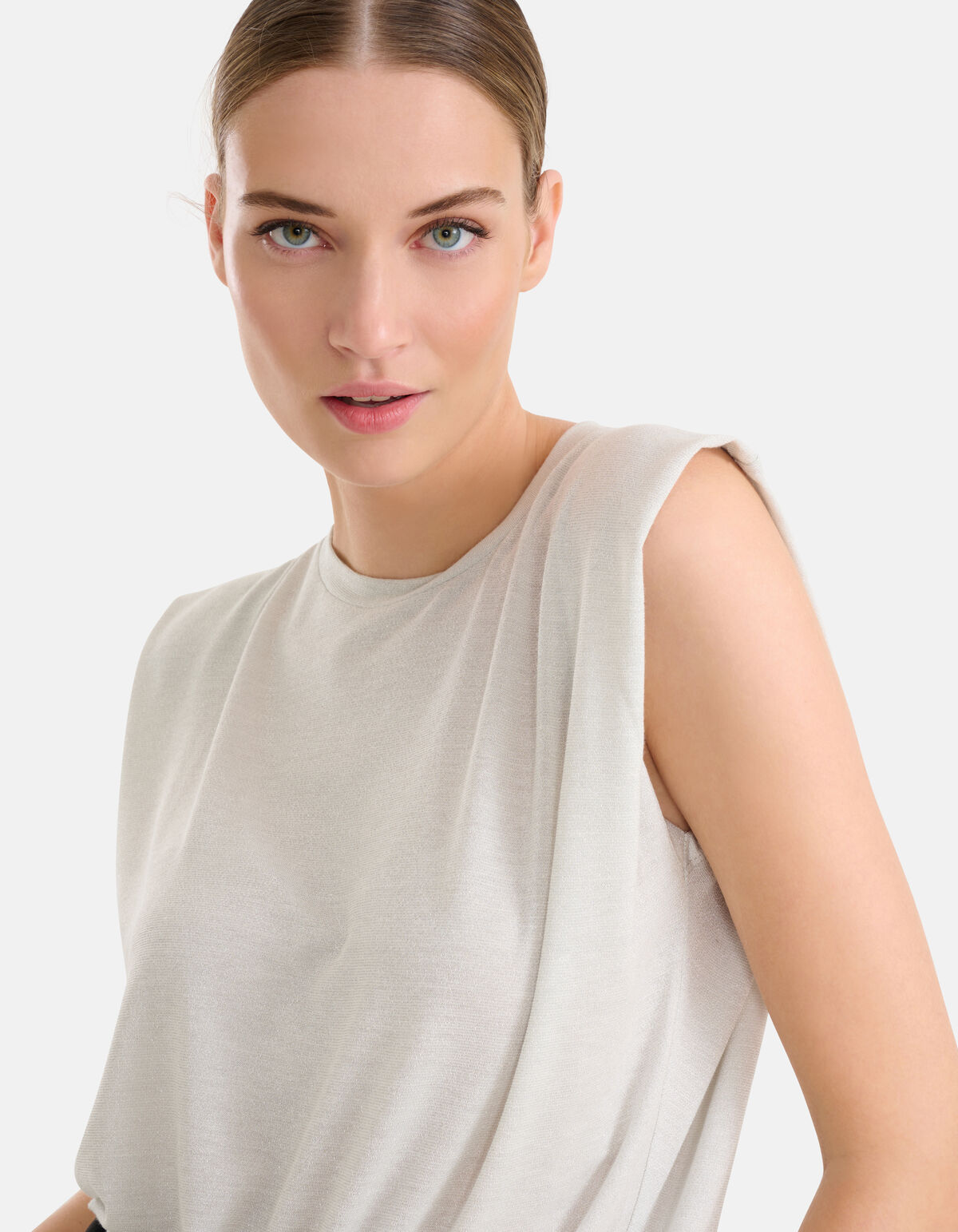 Glitter T-shirt Gebroken Wit SHOEBY WOMEN