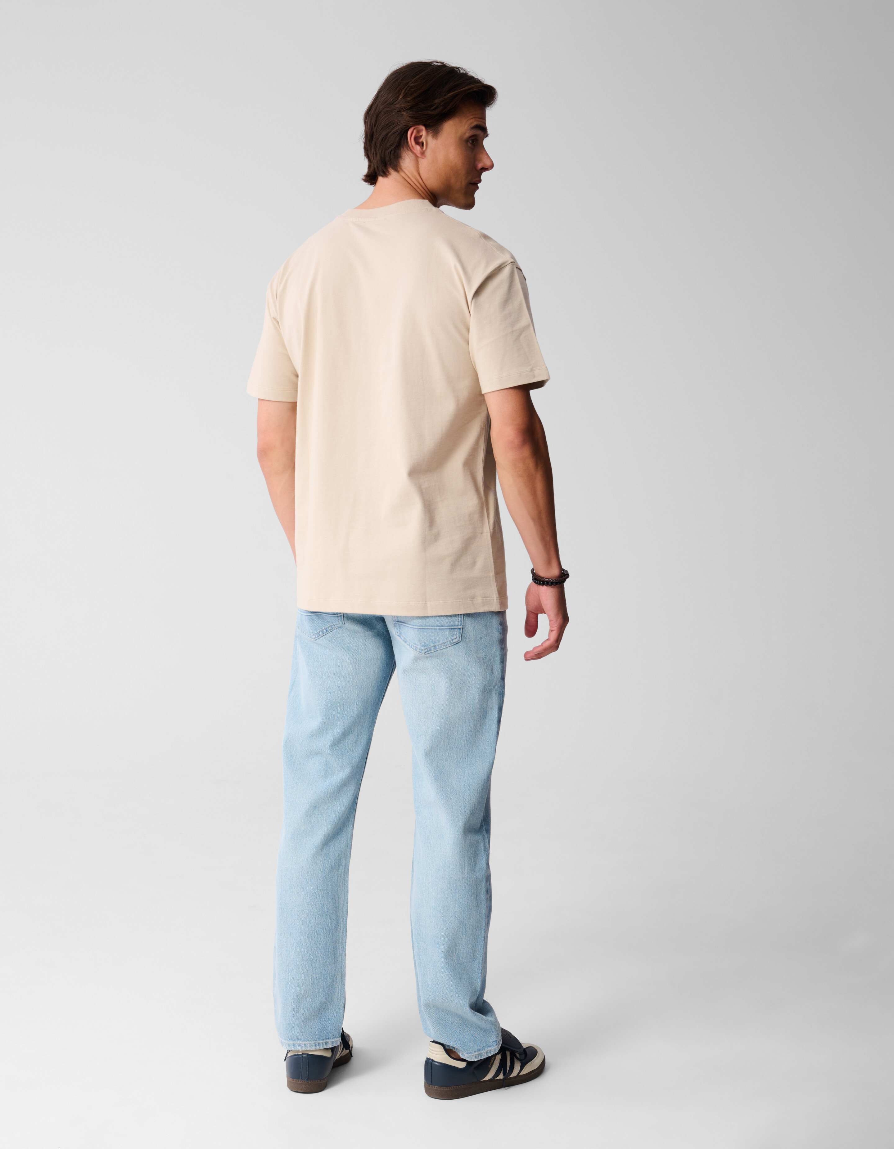 Flock Line Artwork T-shirt Zand SHOEBY MEN