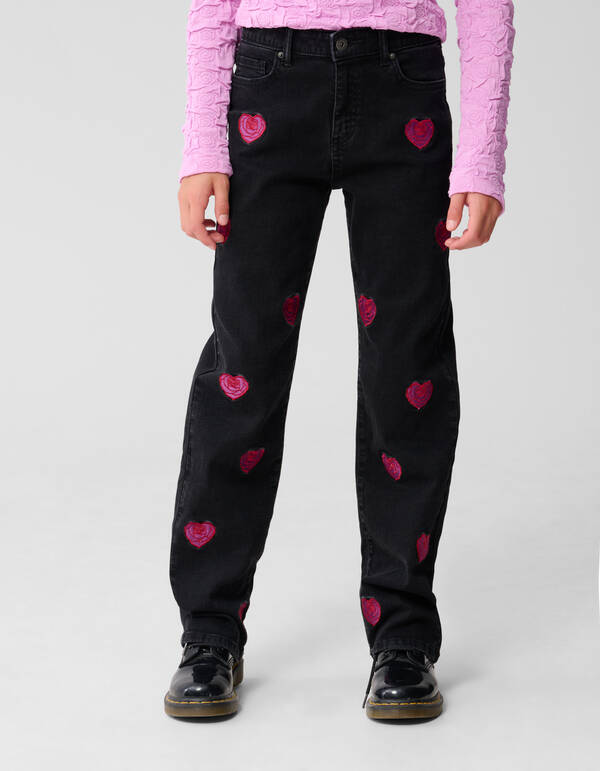 Rose Straight Fit Jeans Zwart SHOEBY GIRLS