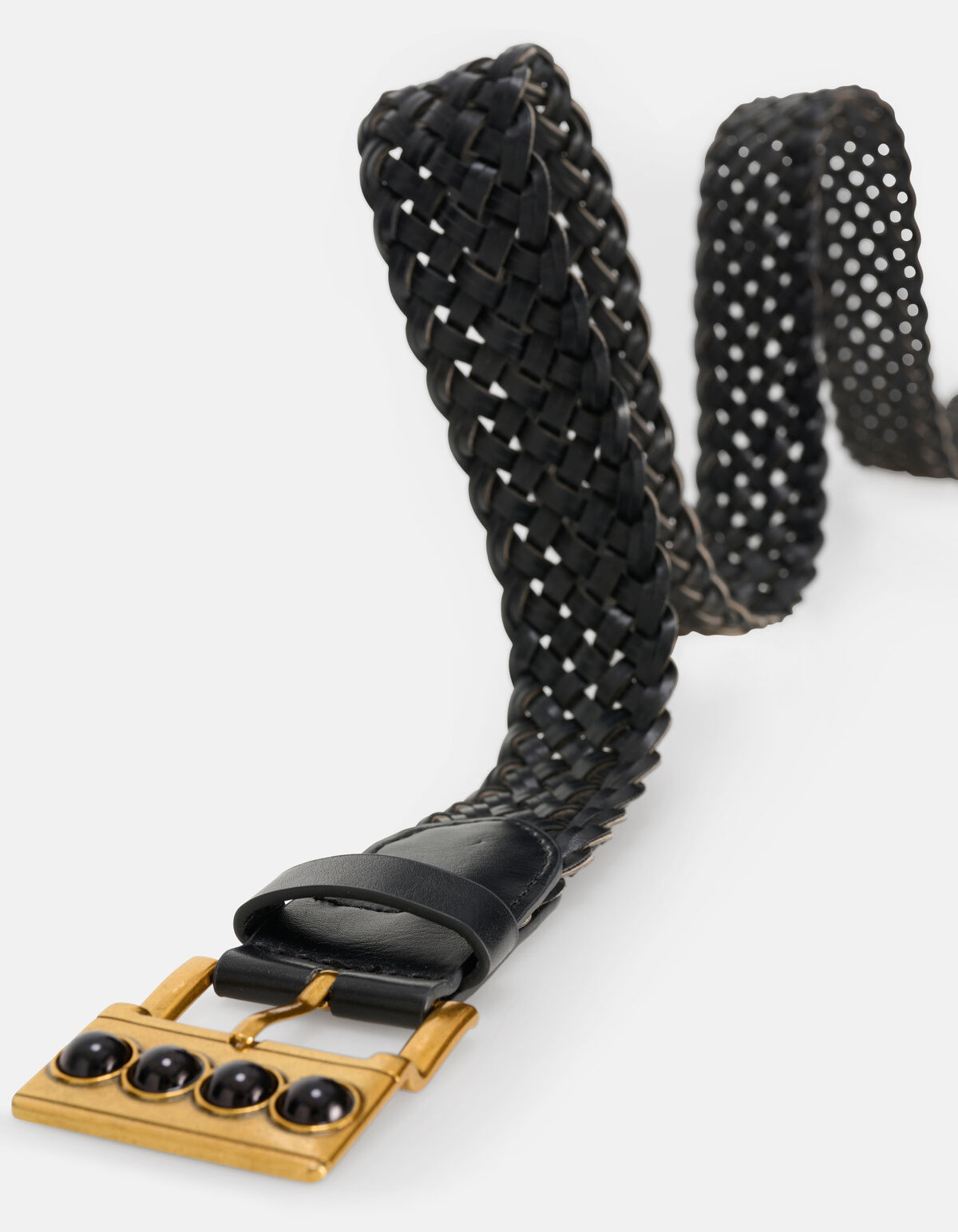 Gevlochten Riem Zwart SHOEBY ACCESSOIRES