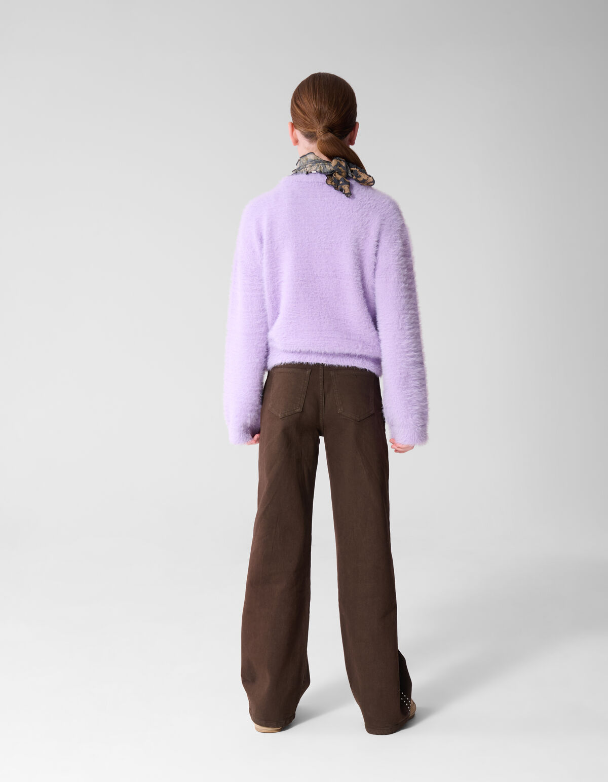 Hairy Varisty Gebreide Trui Lichtpaars SHOEBY GIRLS