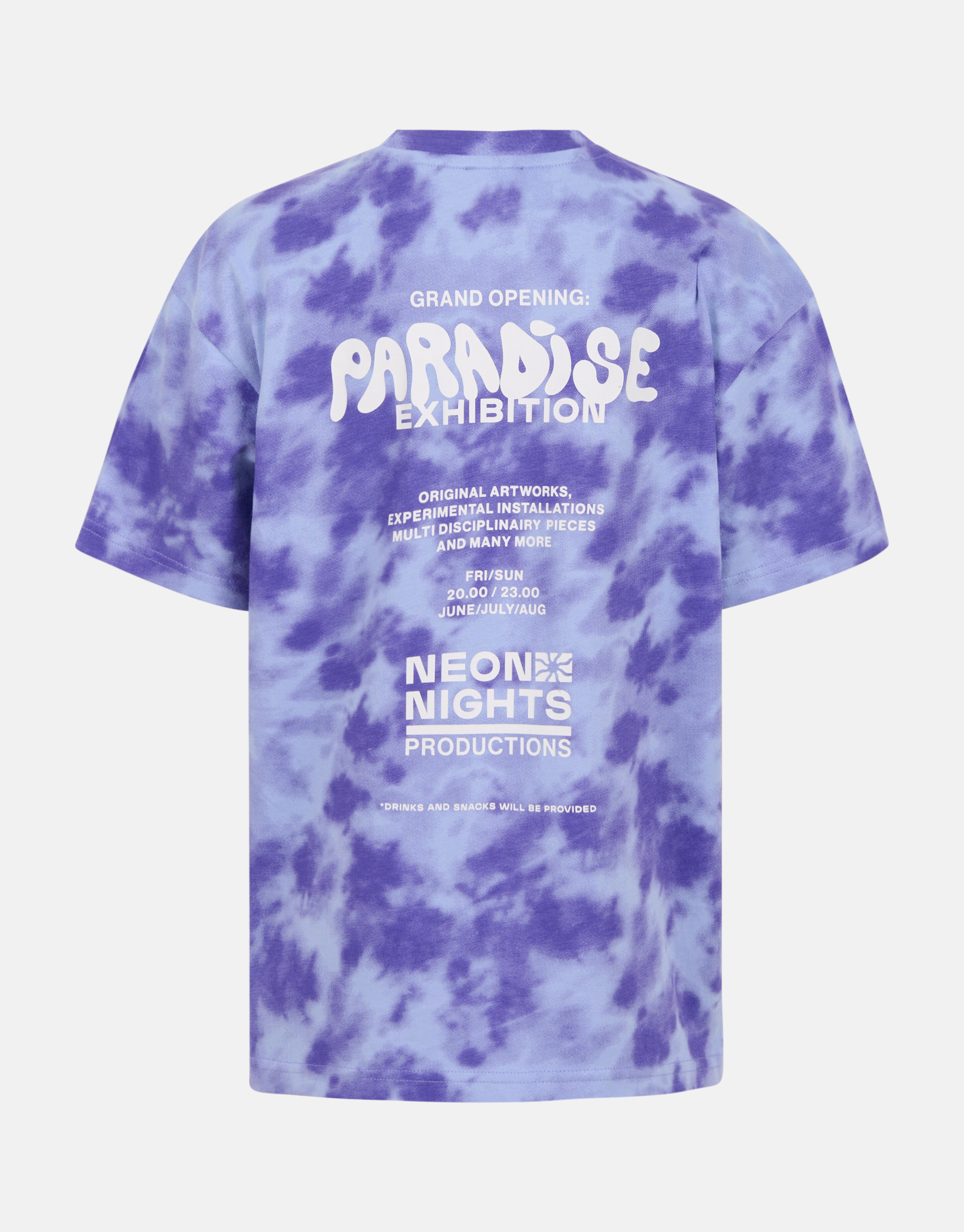 Tie Dye Print T-shirt Paars SHOEBY BOYS