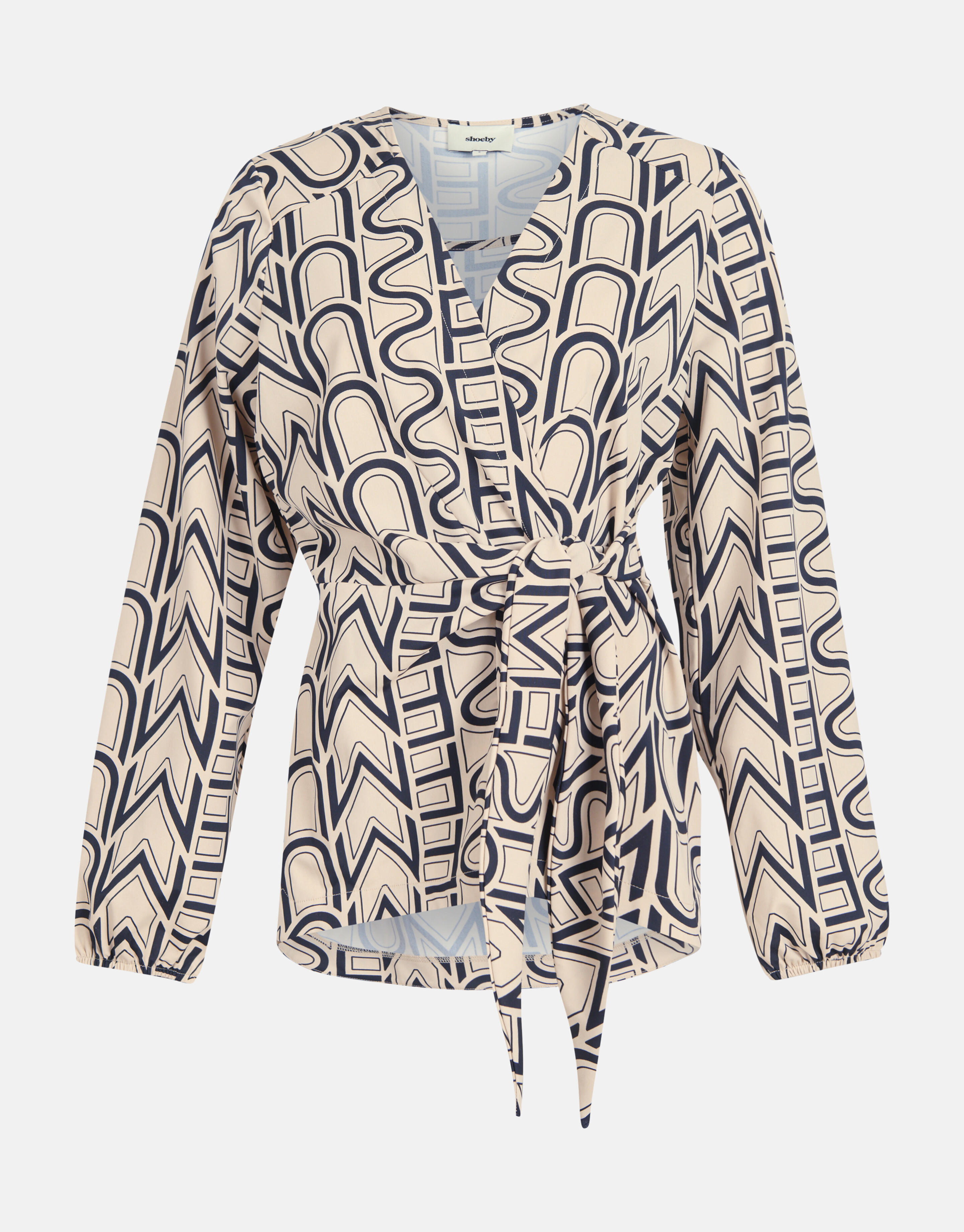 Travel Text Top Gebroken Wit SHOEBY WOMEN