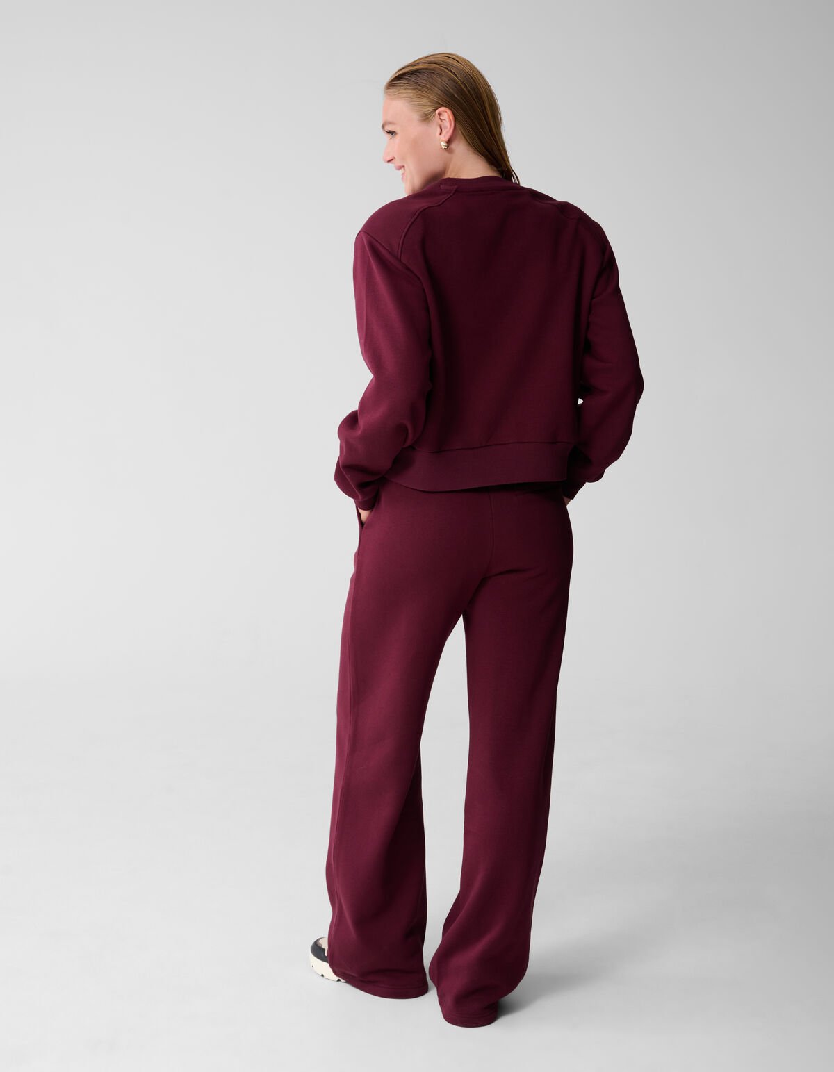 Big Shoulder Sweater Donkerrood SHOEBY WOMEN