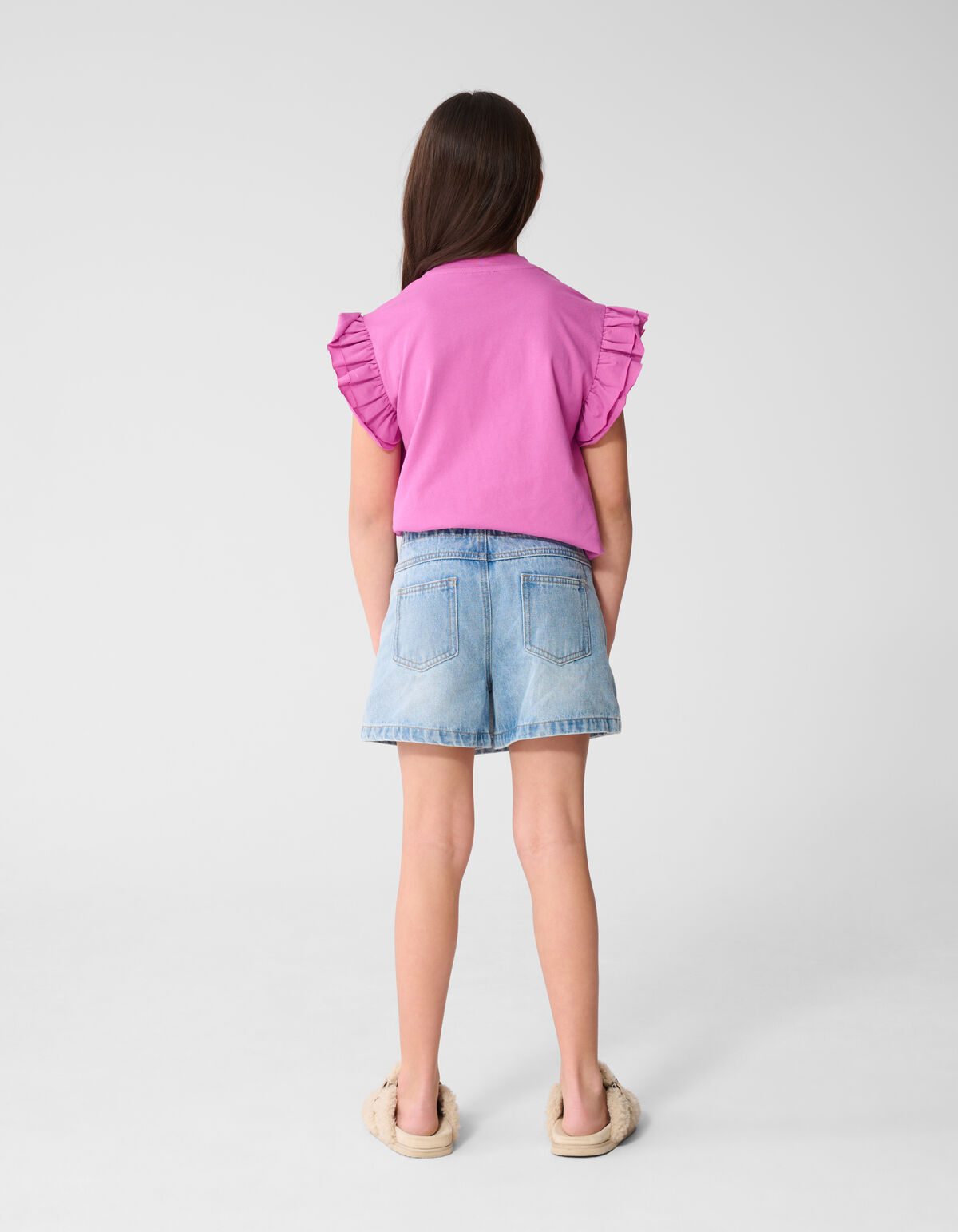 Ruffle Soleil Artwork T-shirt Roze SHOEBY GIRLS