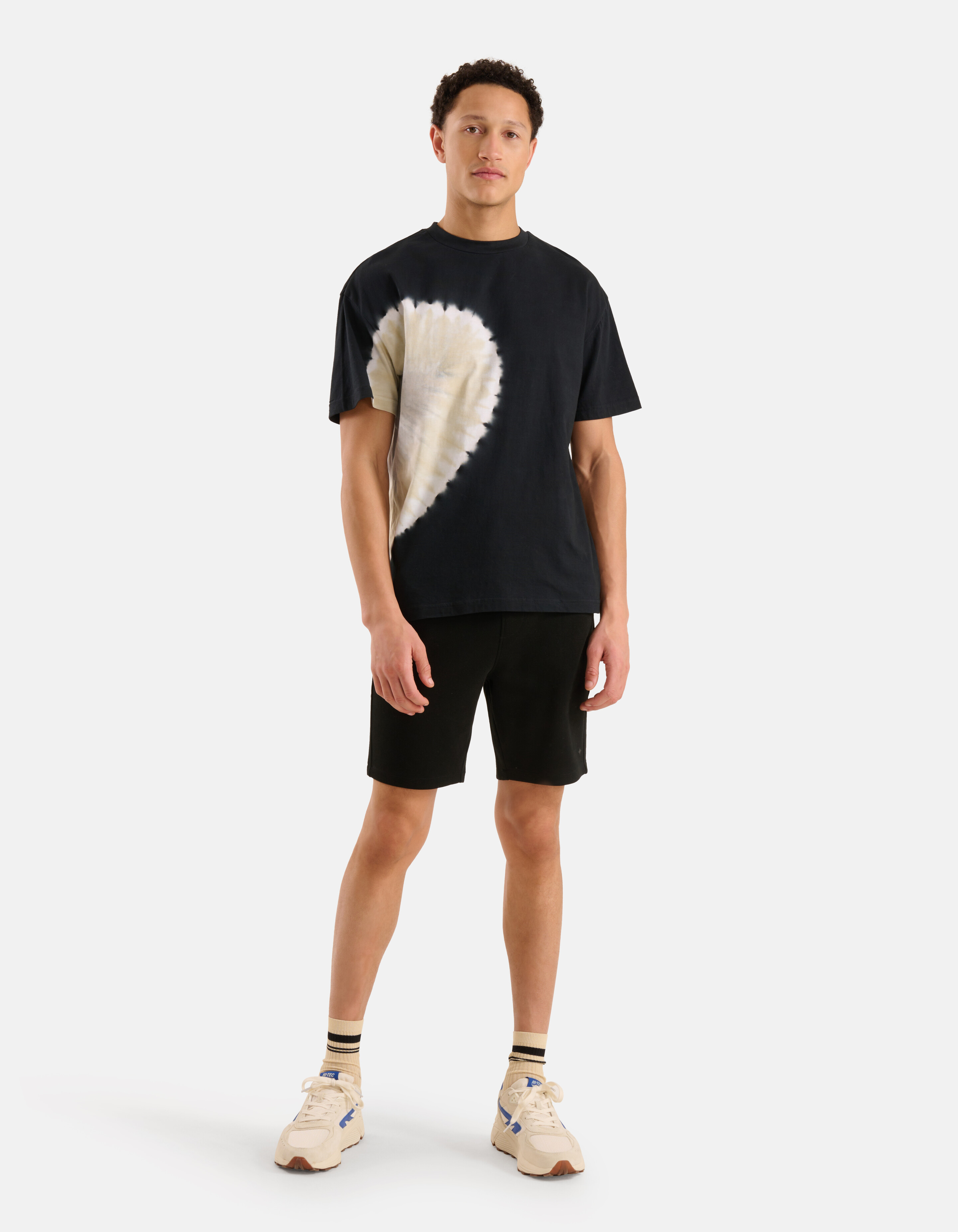 Tie Dye Print T-shirt Zwart SHOEBY MEN