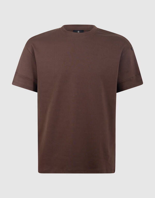 Minimalistisch T-shirt Donkerbruin SHOEBY MEN