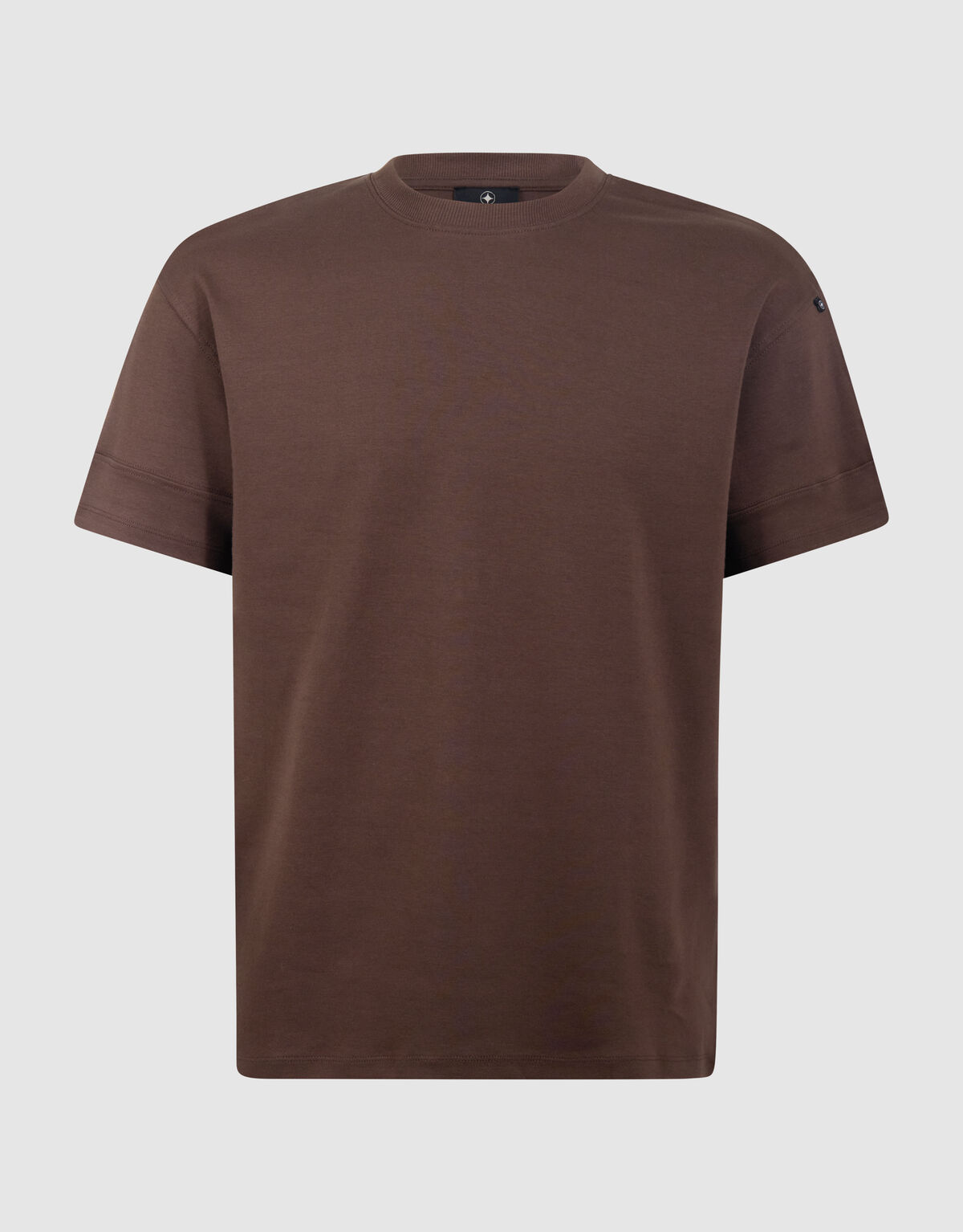 Minimalistisch T-shirt Donkerbruin SHOEBY MEN