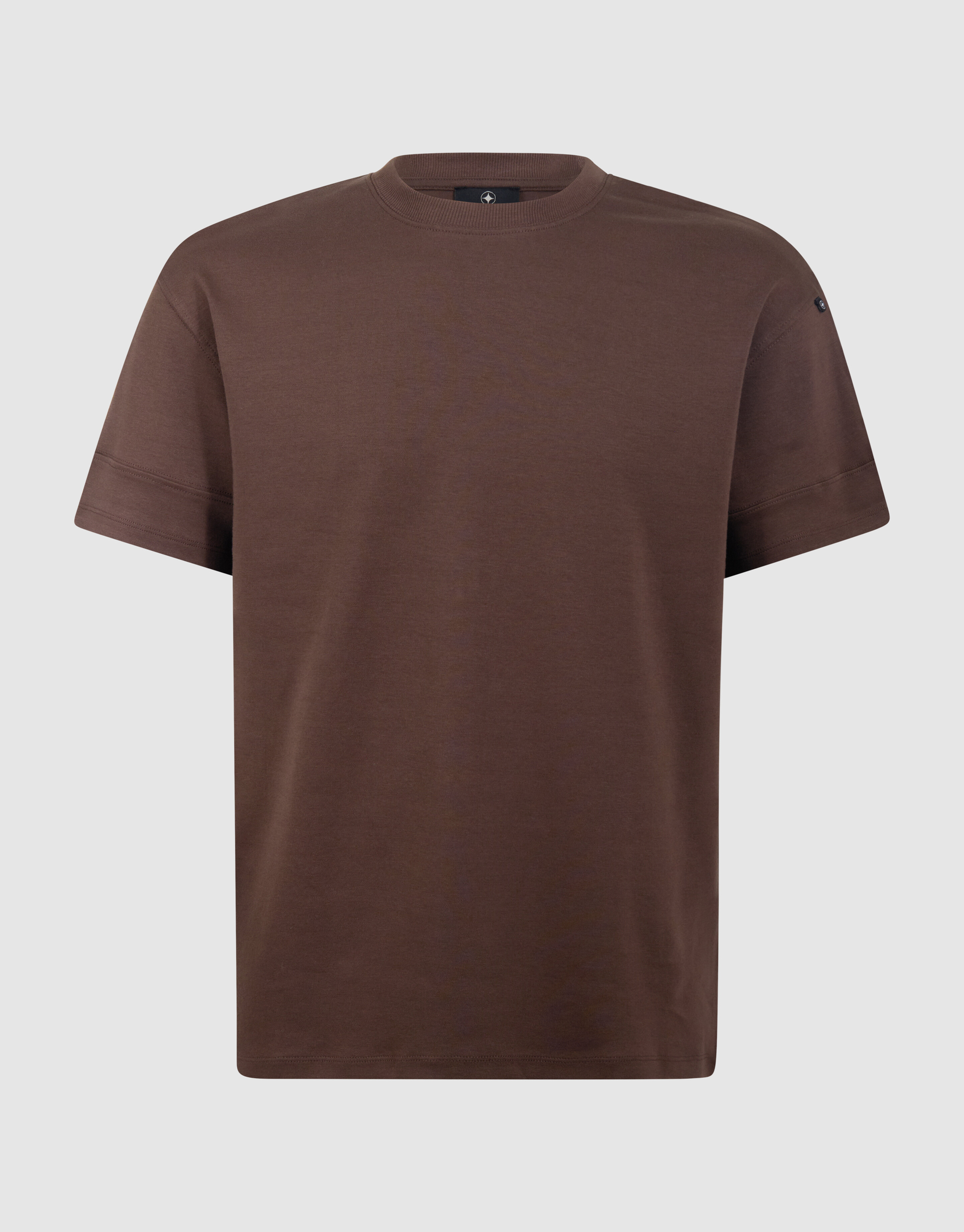 Minimalistisch T-shirt Donkerbruin SHOEBY MEN