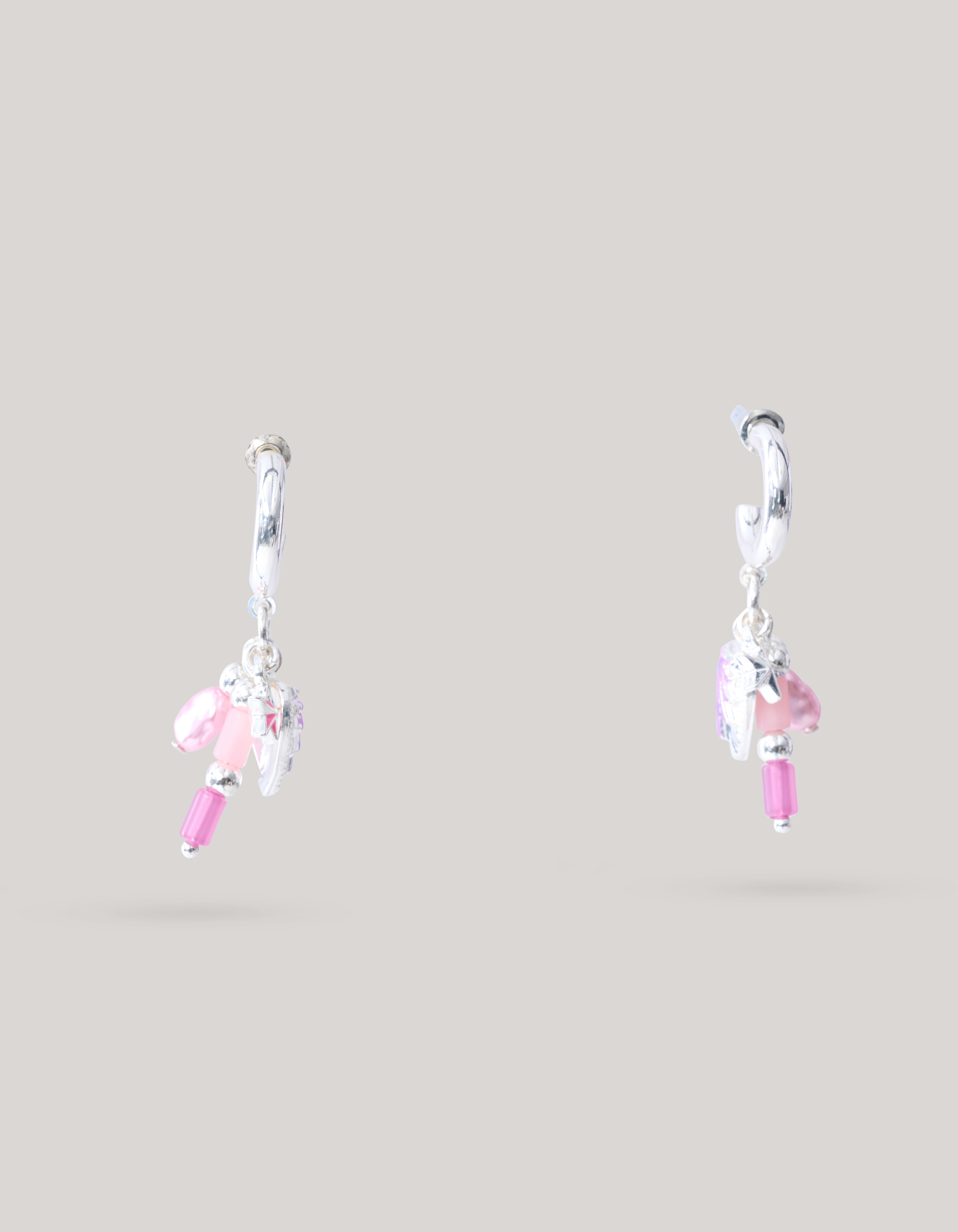 Charm Hoop Oorbellen Zilver SHOEBY ACCESSOIRES