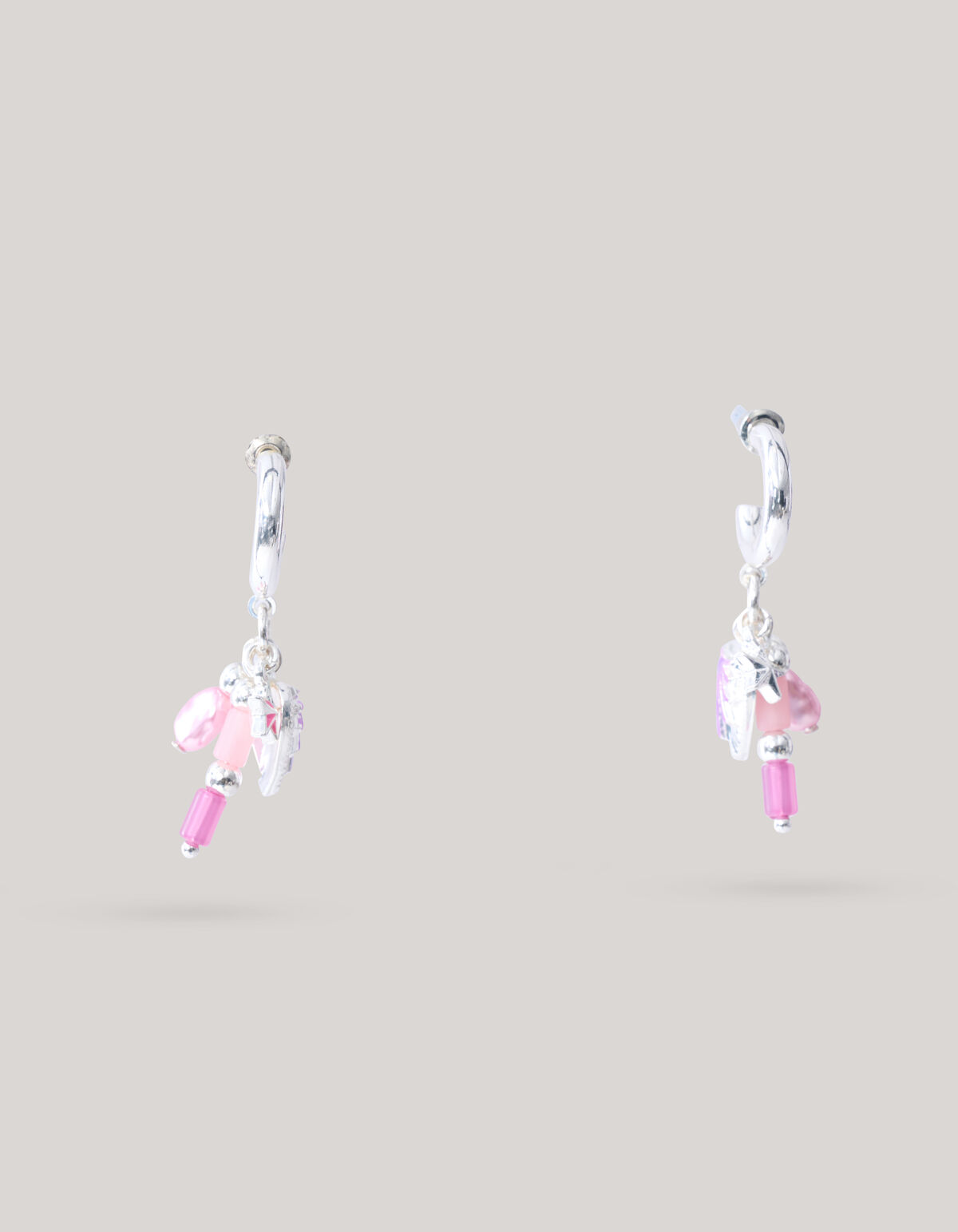 Charm Hoop Oorbellen Zilver SHOEBY ACCESSOIRES