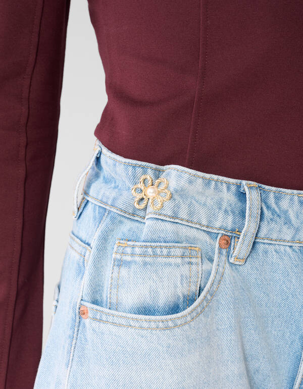 Flower Jeans Pins Goud SHOEBY ACCESSOIRES