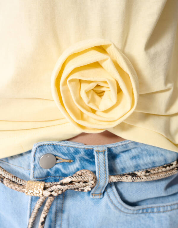 Flower T-shirt Geel SHOEBY WOMEN