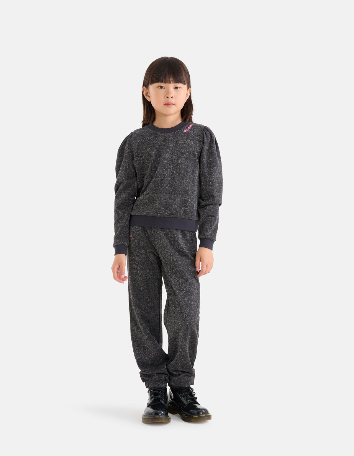 Glitter Sweater Donkergrijs SHOEBY GIRLS
