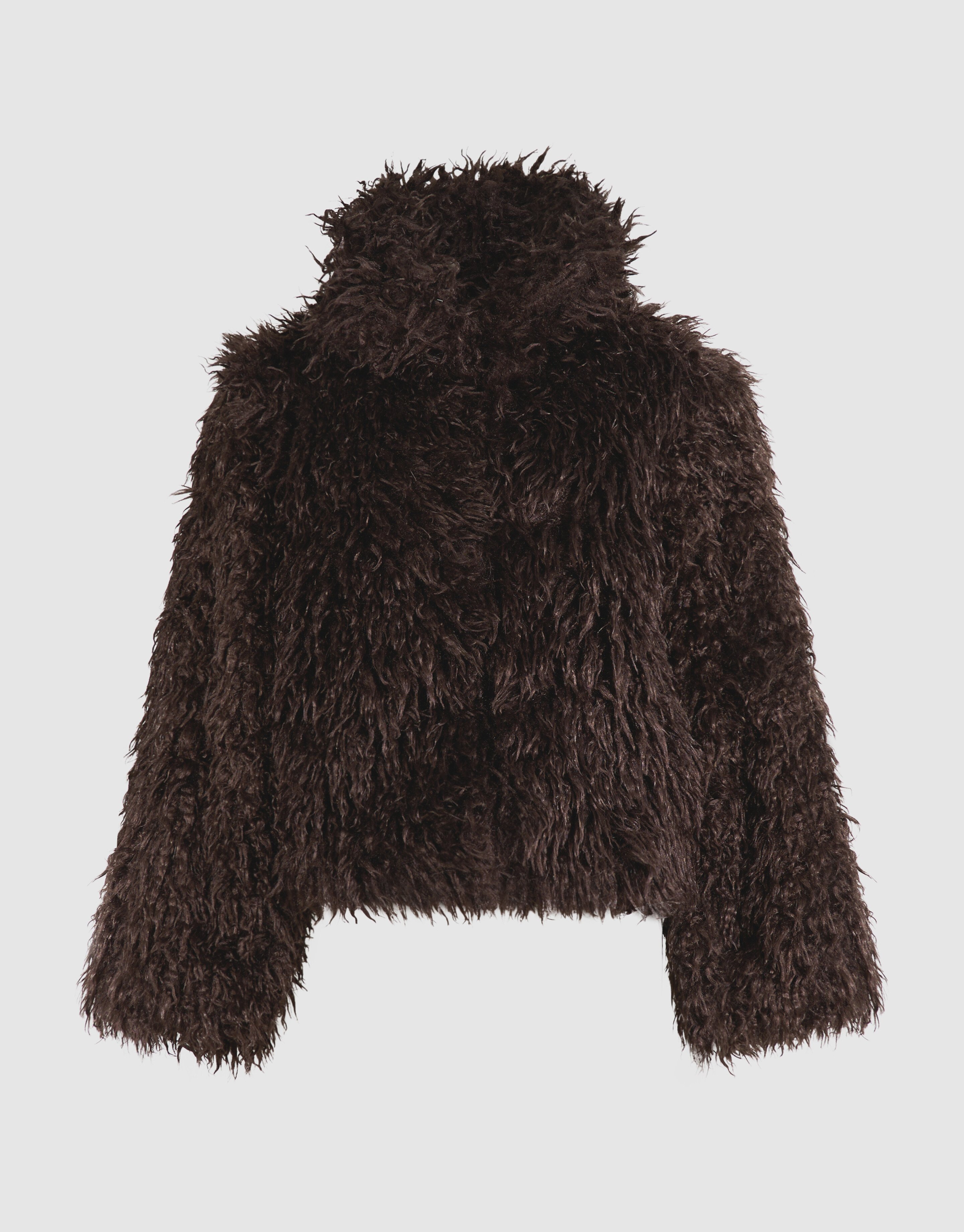 Hairy Faux Fur Jas Bruin SHOEBY WOMEN