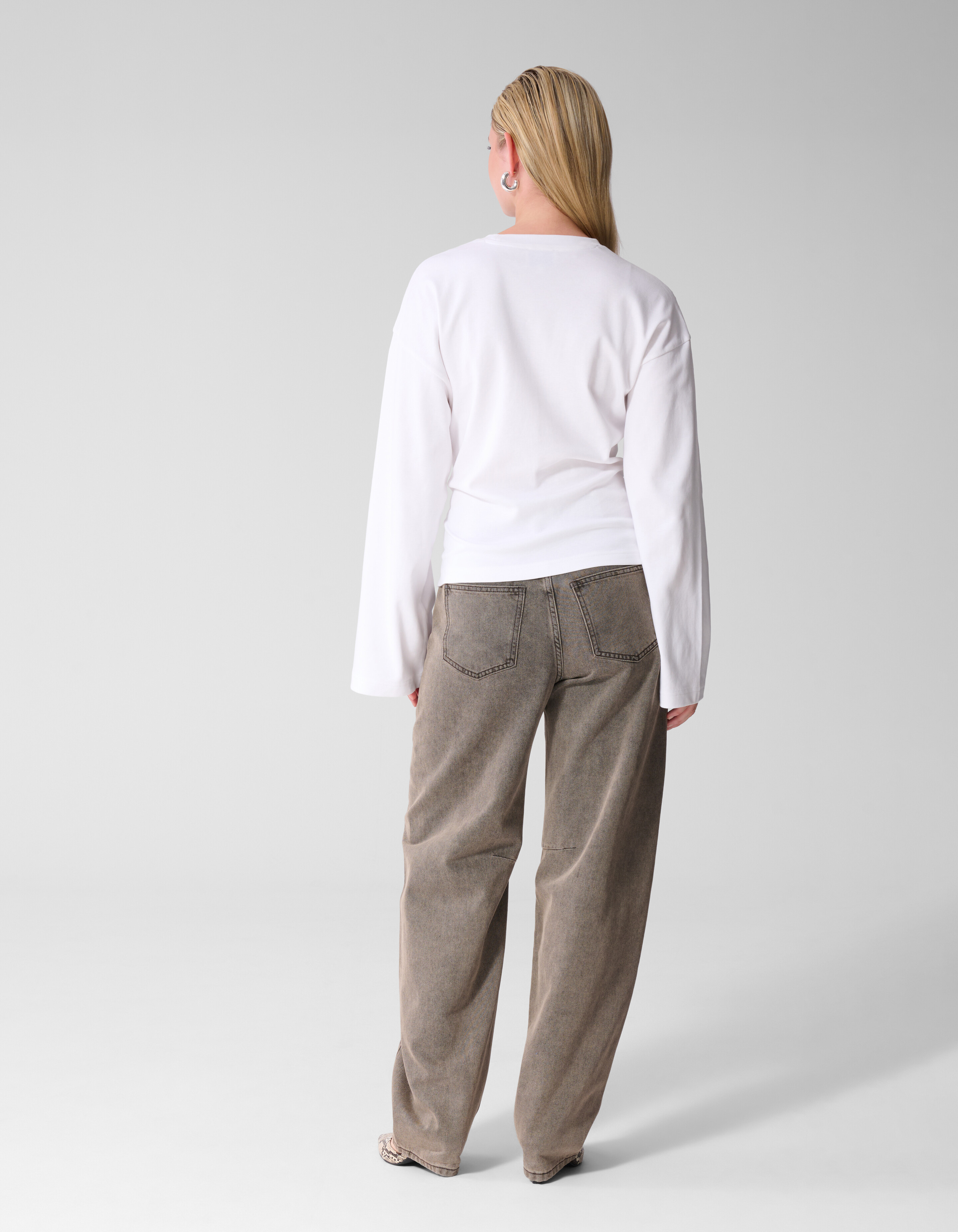 Knotted Longsleeve T-shirt Wit SHOEBY WOMEN