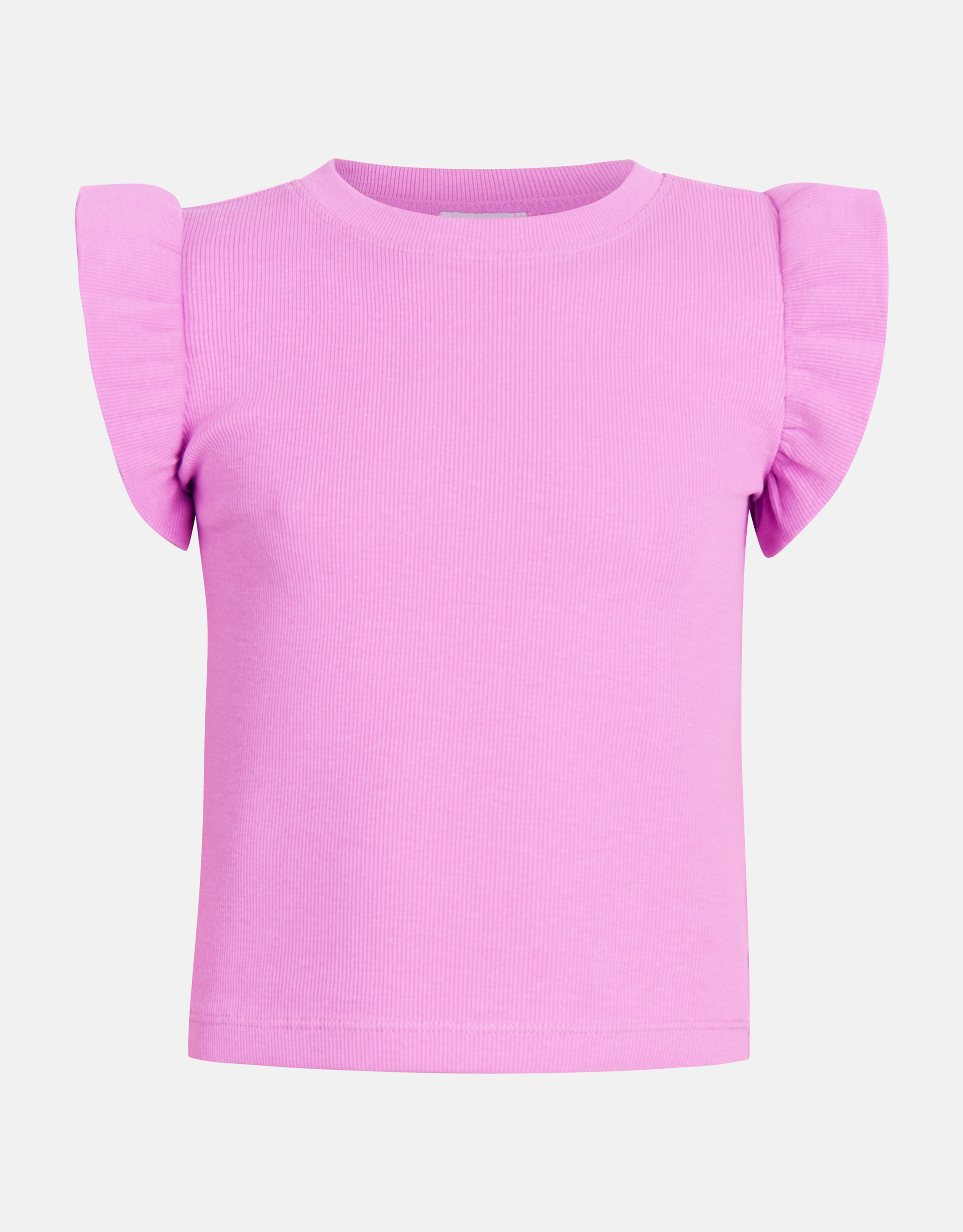 Ruffle Rib Top Paars SHOEBY GIRLS