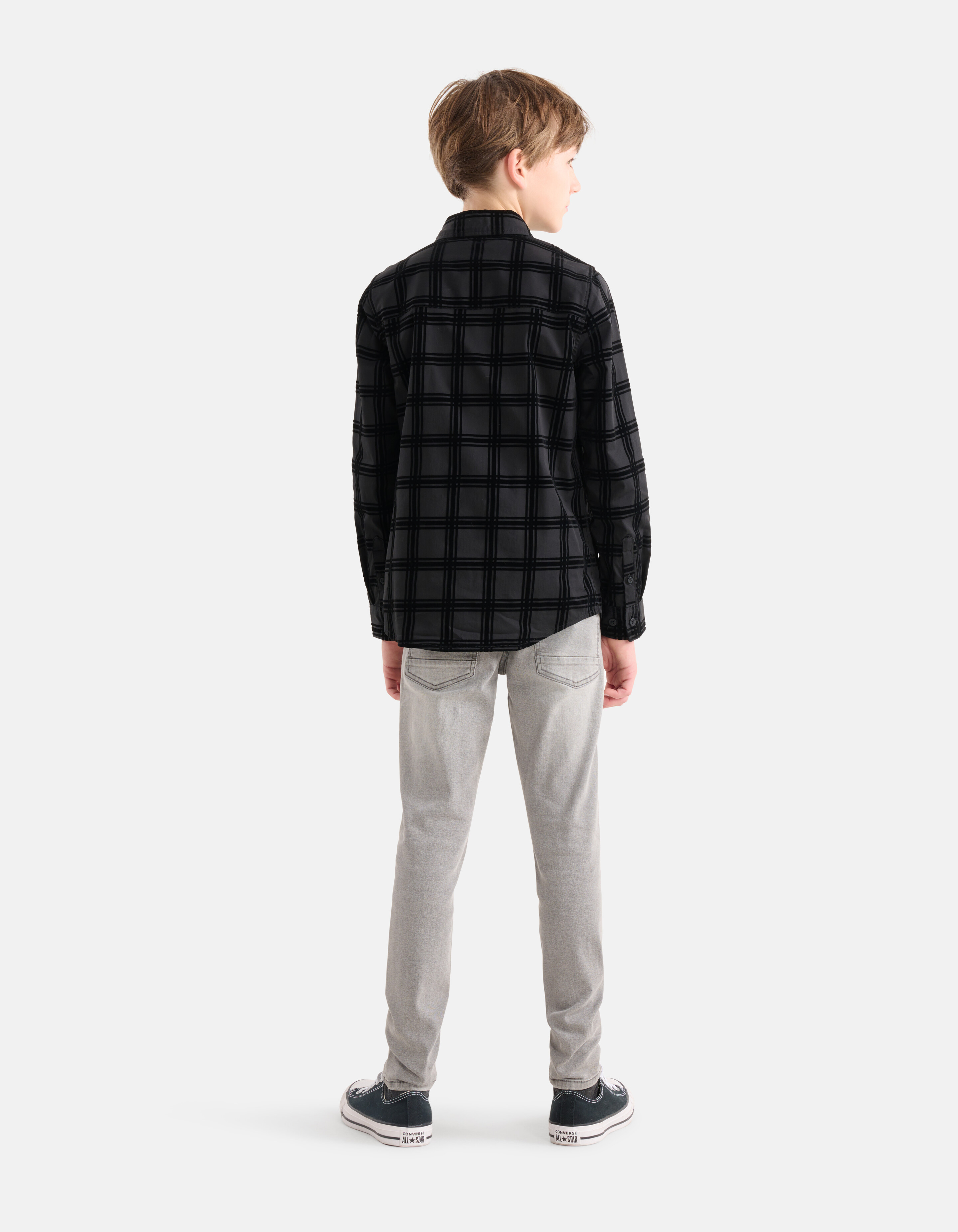 Flock Overhemd Zwart SHOEBY BOYS