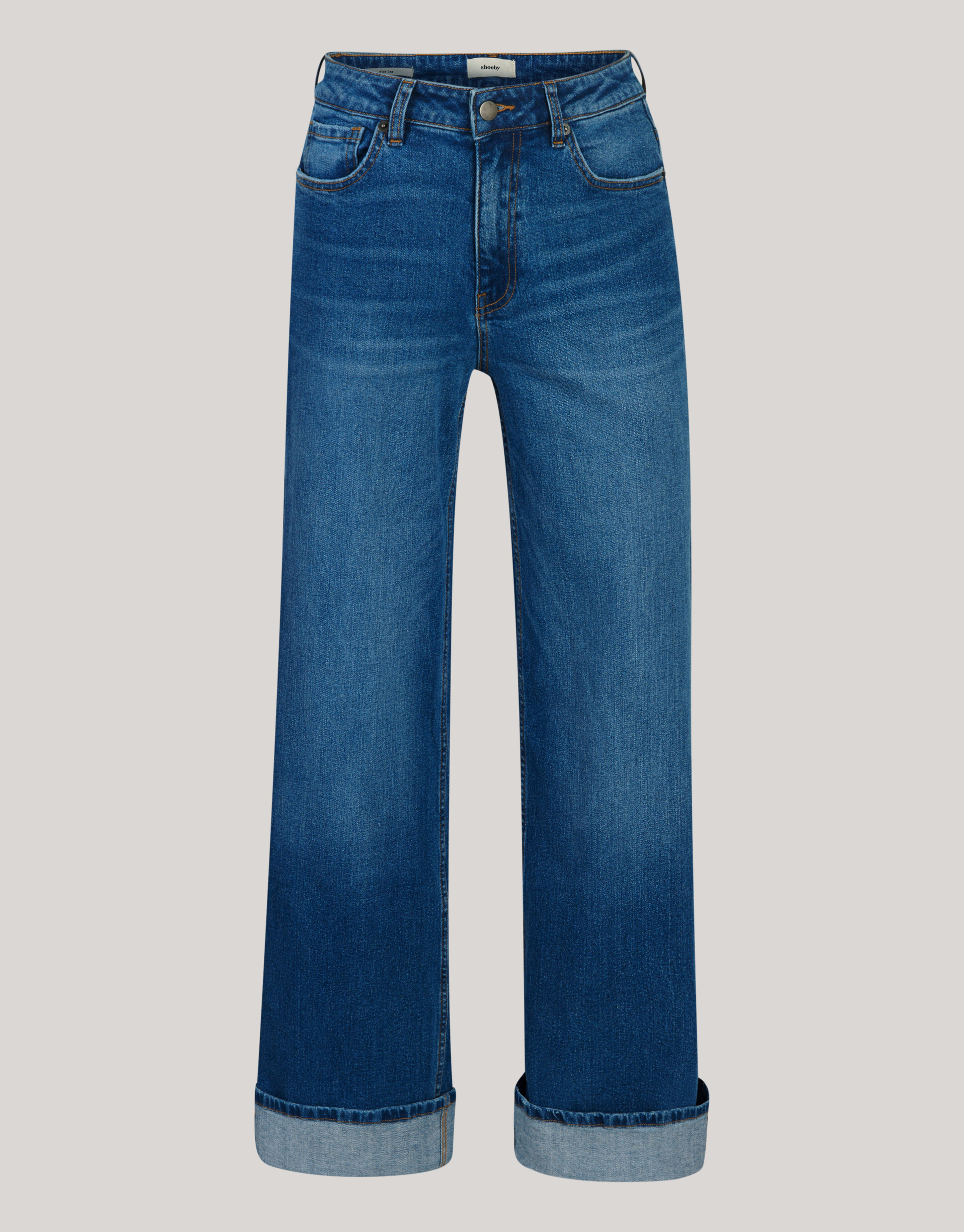 Turn Up Wide Leg Fit Jeans Mediumstone By Mieke SHOEBY WOMEN