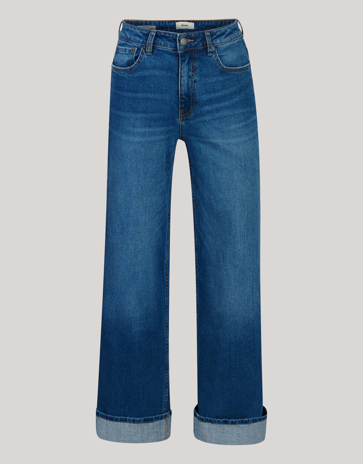 Turn Up Wide Leg Fit Jeans Mediumstone By Mieke SHOEBY WOMEN