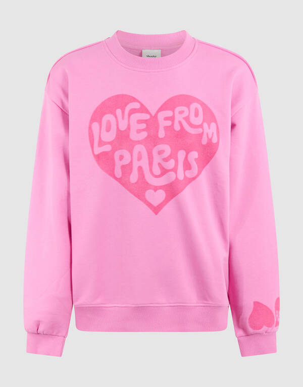 Love Artwork Sweater Roze SHOEBY GIRLS
