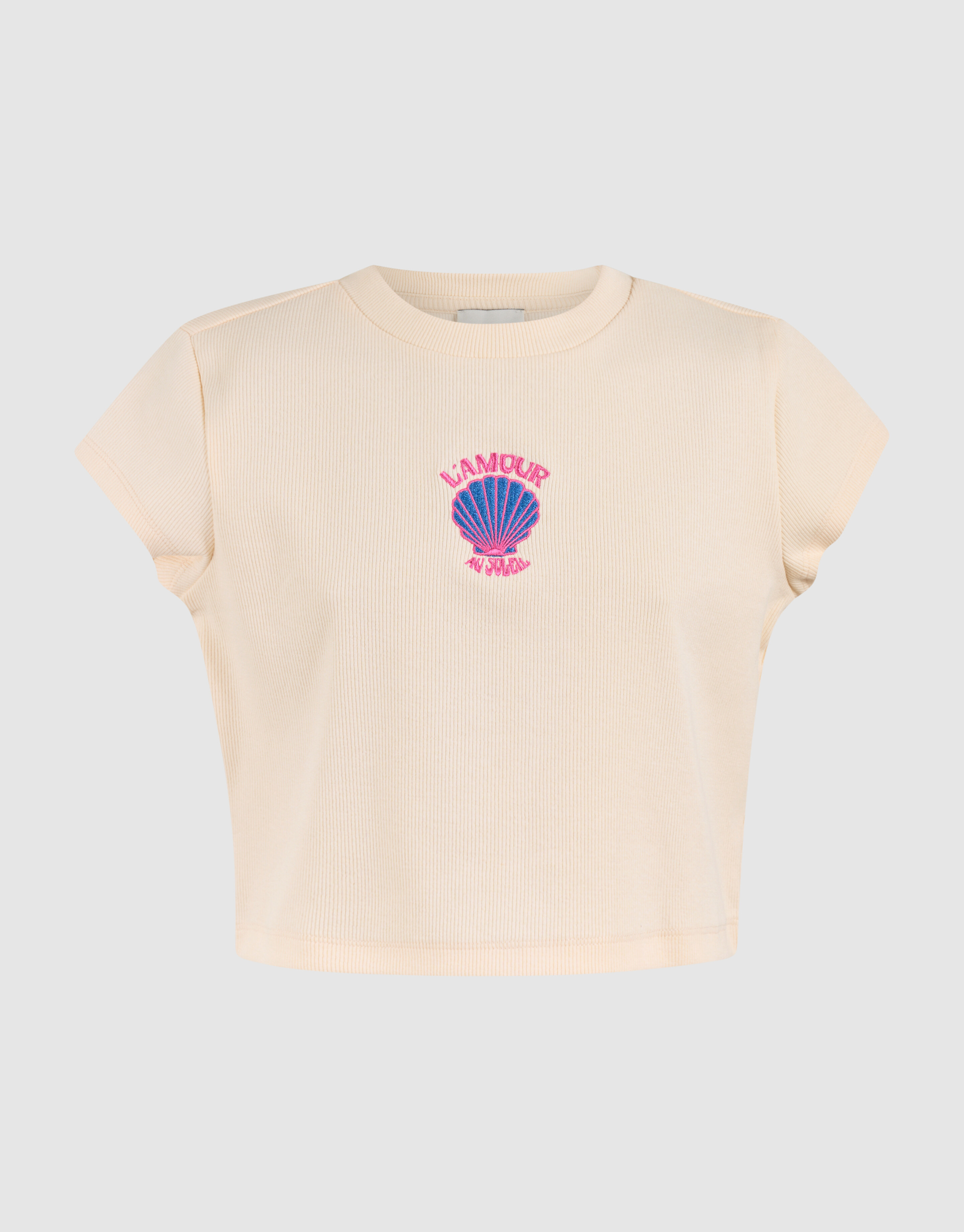 L'amour Crop Top Gebroken Wit SHOEBY GIRLS
