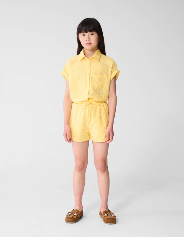 Pinstripe Strass Short Lichtgeel SHOEBY GIRLS