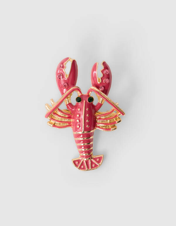 Kreeft Broche Roze SHOEBY ACCESSOIRES