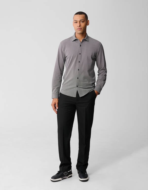 Printed Logo Overhemd Gebroken Wit SHOEBY MEN