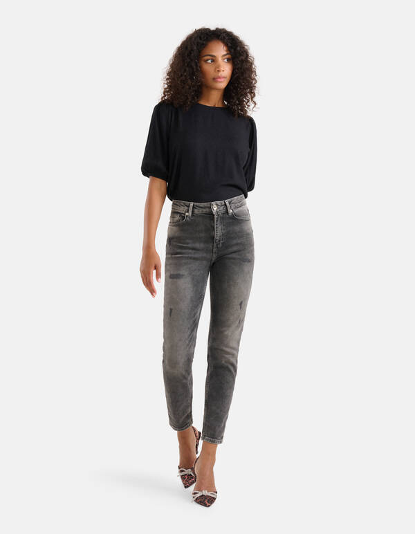 Tapered Fit Jeans Zwart L29 SHOEBY WOMEN