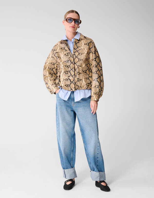 Oversized Snake Jack Lichtbruin SHOEBY WOMEN