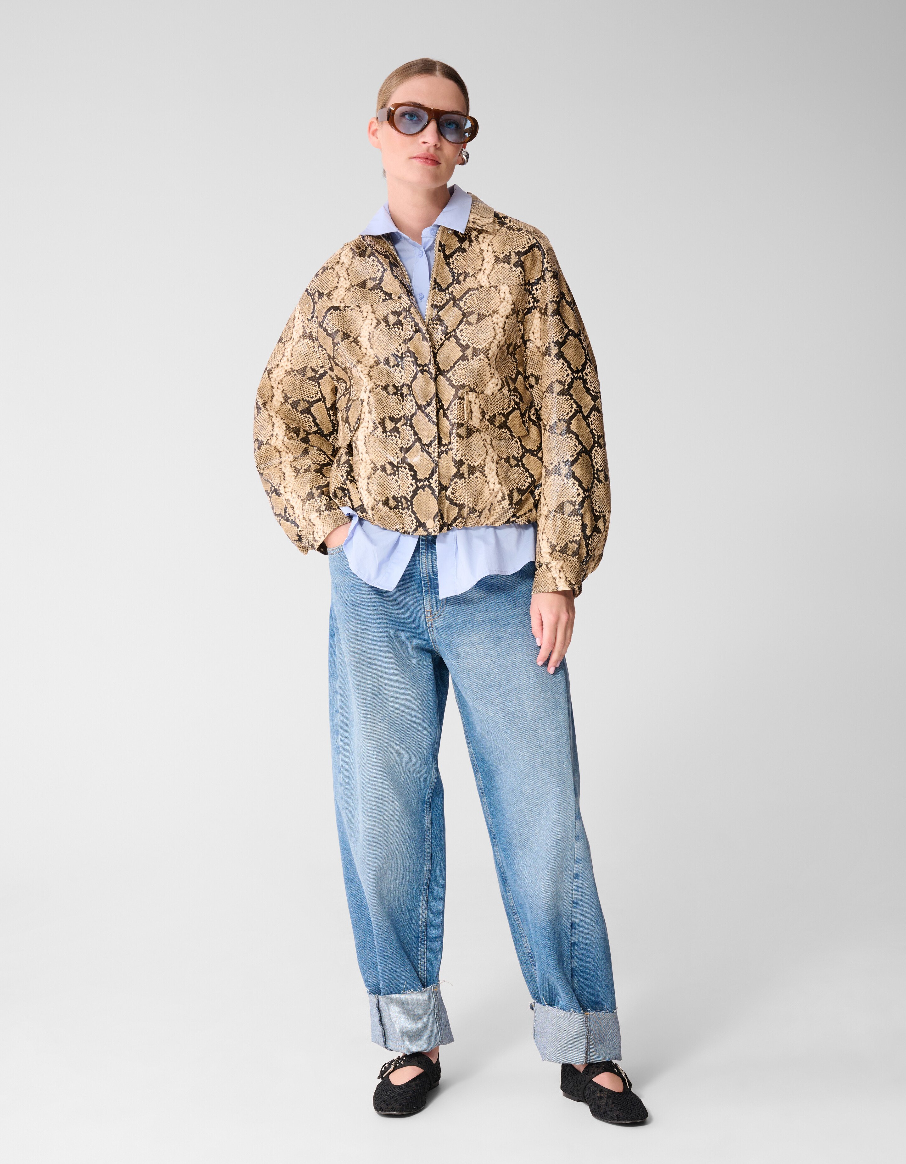 Oversized Snake Jack Lichtbruin SHOEBY WOMEN