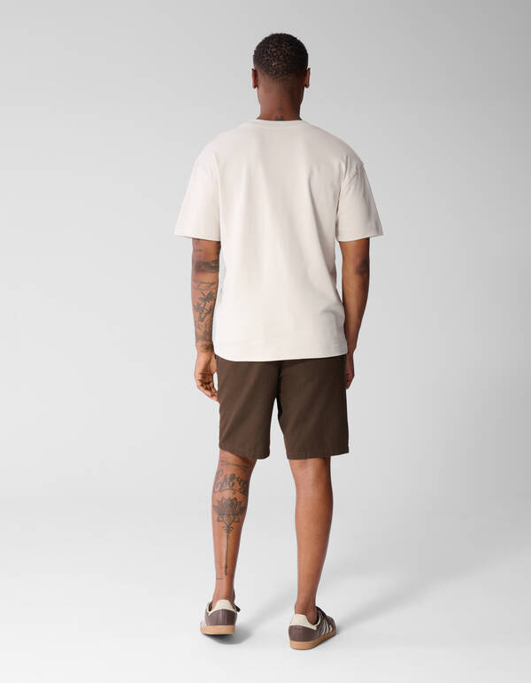 Embroidery Logo T-shirt Beige SHOEBY MEN