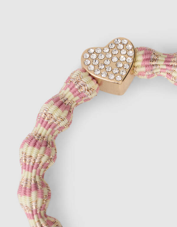 Wave Lurex Haarelastiek Lichtroze SHOEBY ACCESSOIRES