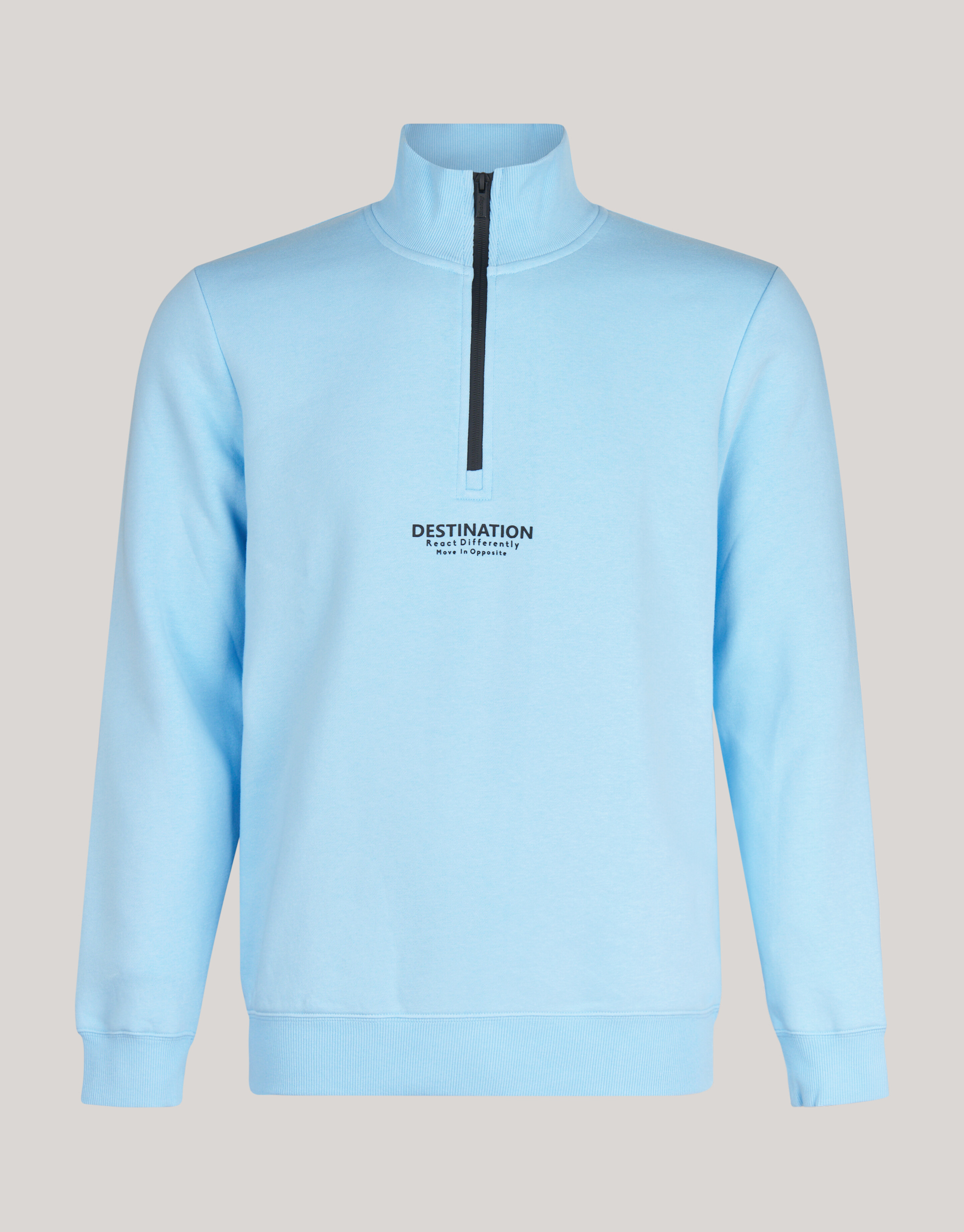Zipper Sweater Lichtblauw SHOEBY MEN