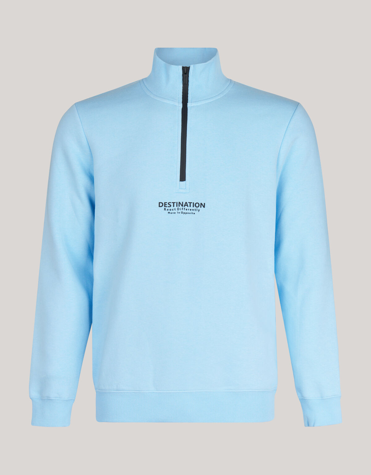 Zipper Sweater Lichtblauw SHOEBY MEN