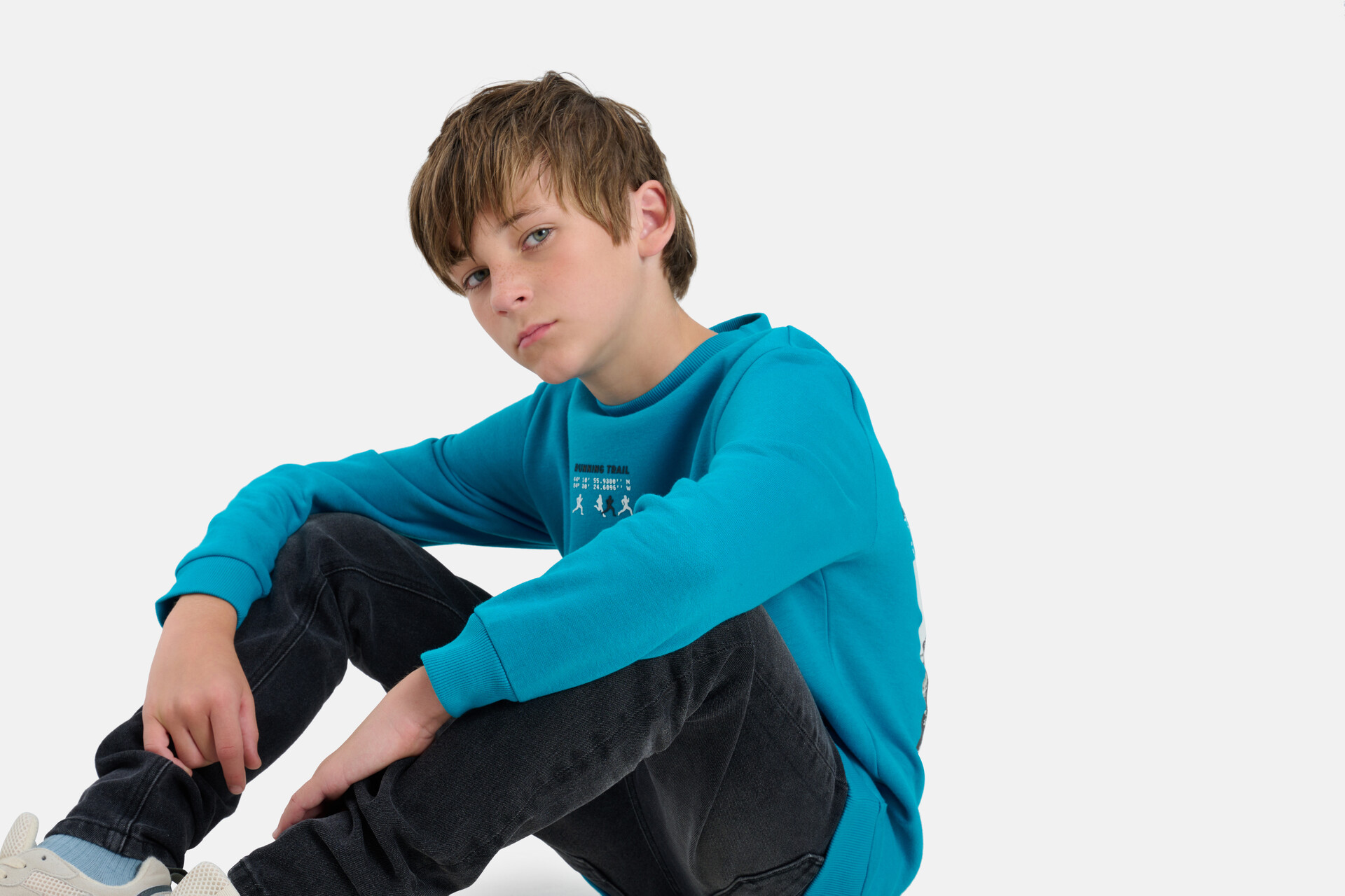 Printed Sweater Blauw SHOEBY BOYS