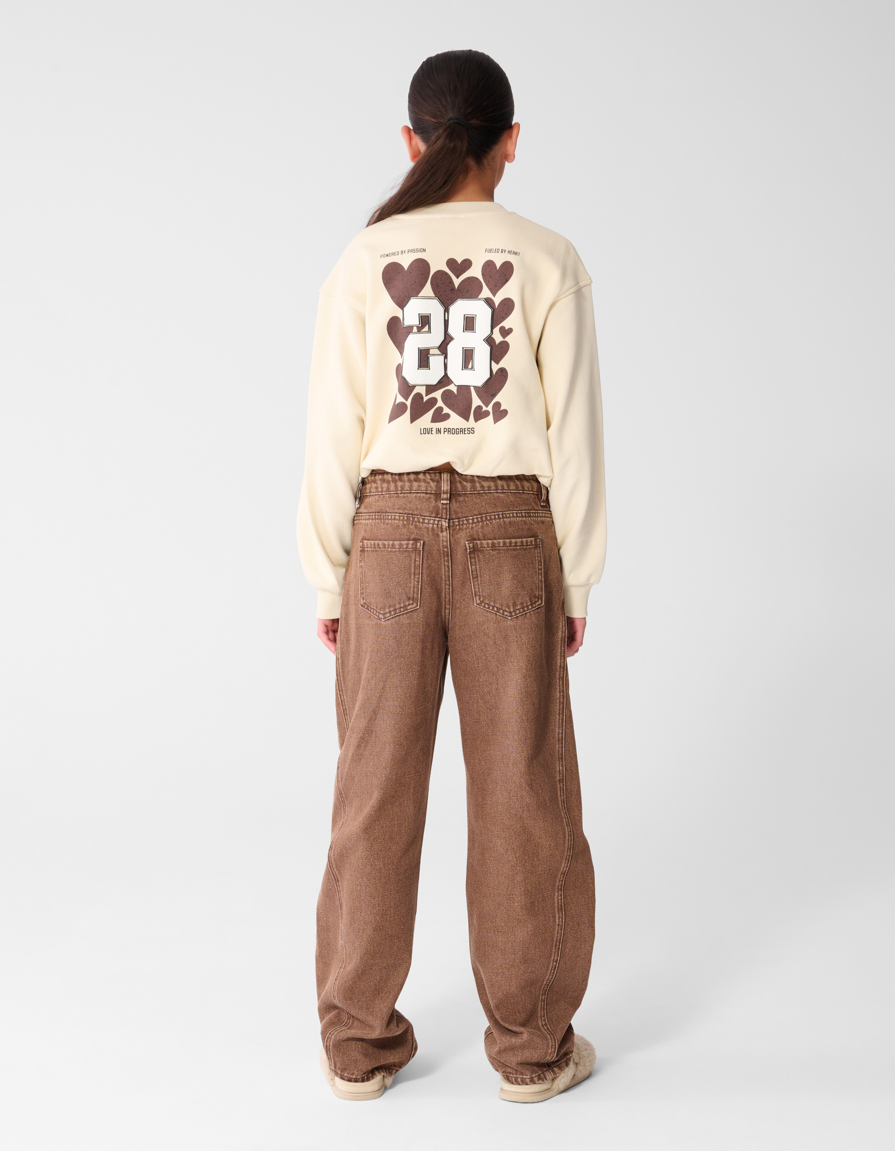 Twenty-Eight Artwork Sweater Gebroken Wit SHOEBY GIRLS