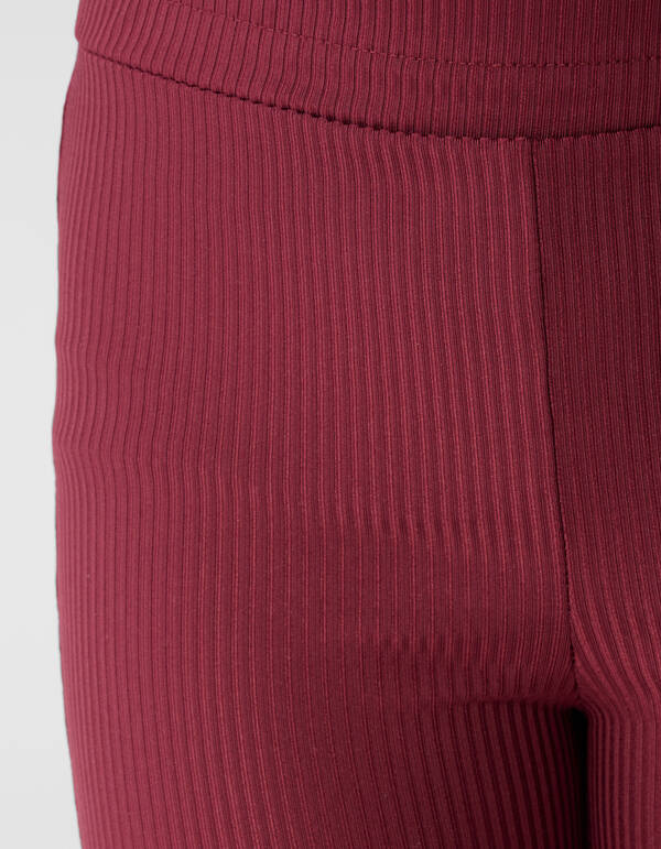 Solid Rib Flared Fit Legging Donkerrood SHOEBY GIRLS