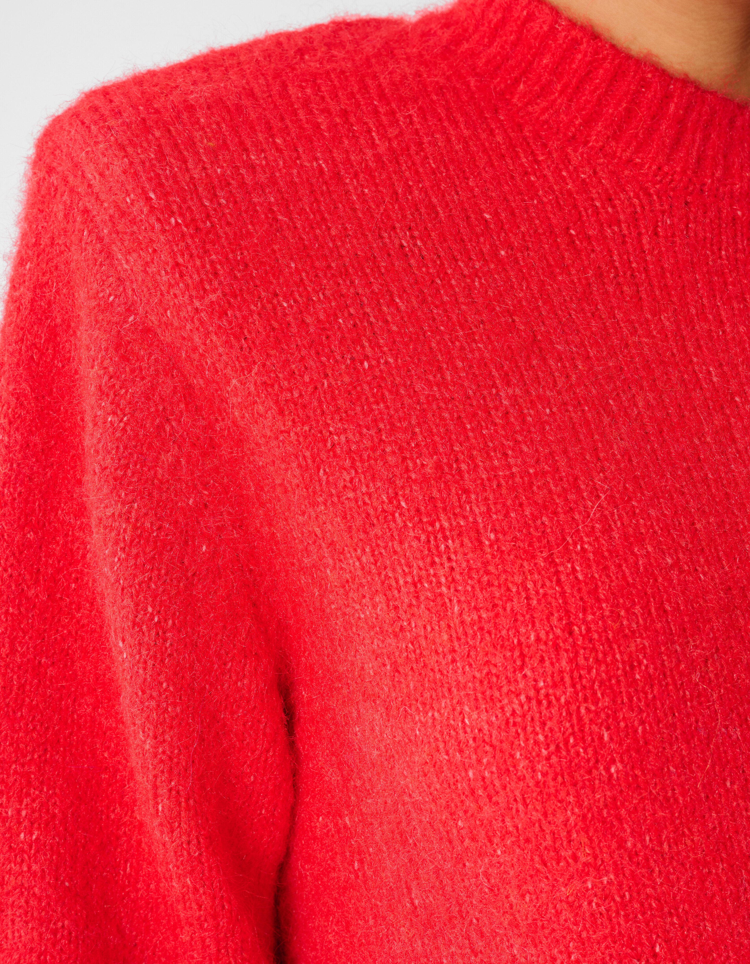 Shoulder Crew Gebreide Trui Rood SHOEBY WOMEN
