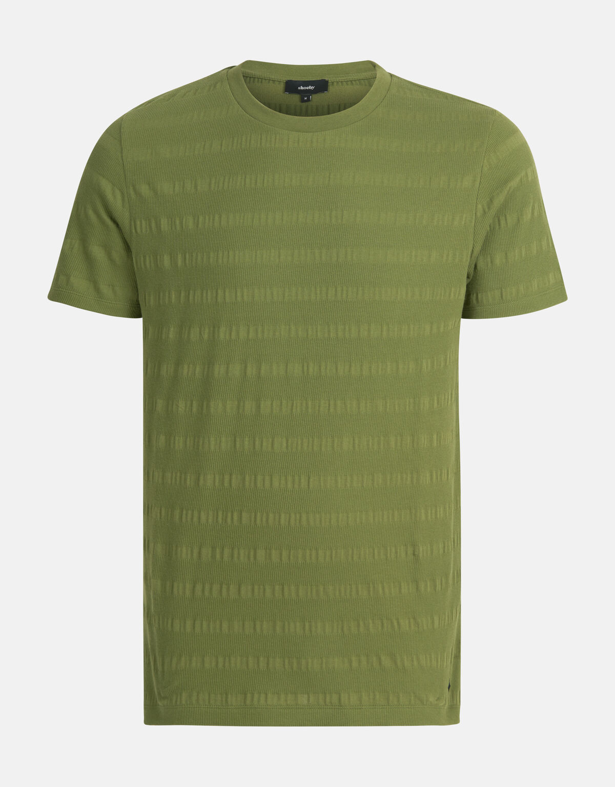 Crinkle T-shirt Donkergroen SHOEBY MEN