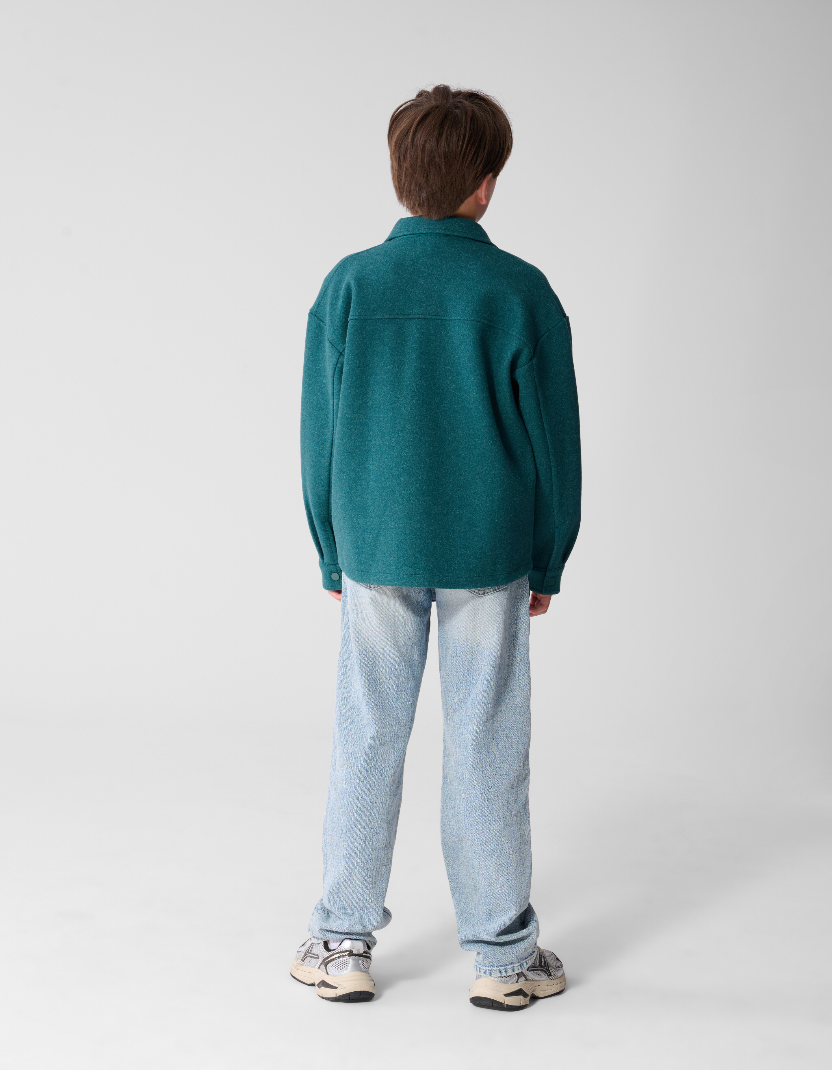 Felt Overhemd Donkergroen SHOEBY BOYS