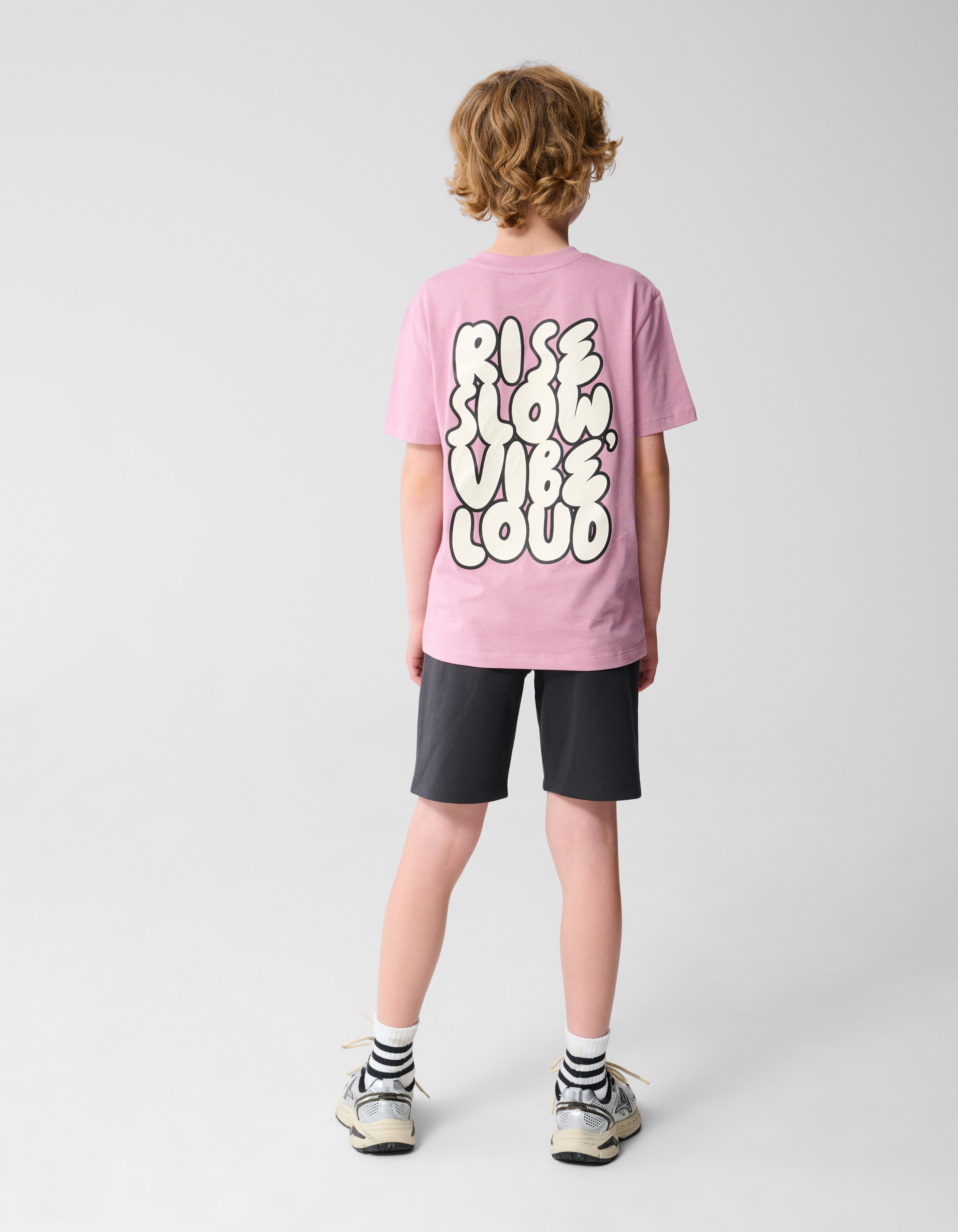 Vibe Loud Artwork T-shirt Roze SHOEBY BOYS