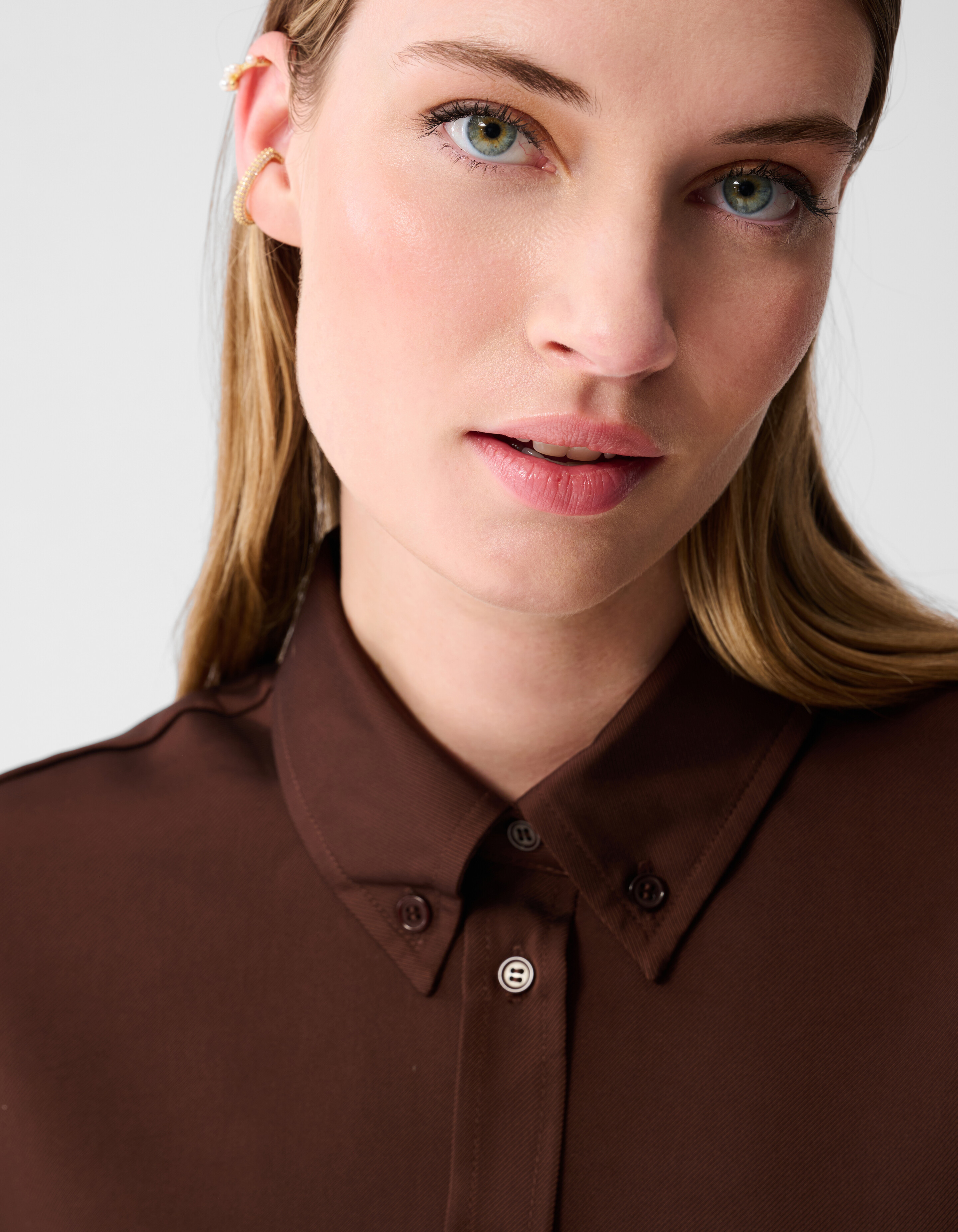 Oversized Blouse Donkerbruin SHOEBY WOMEN