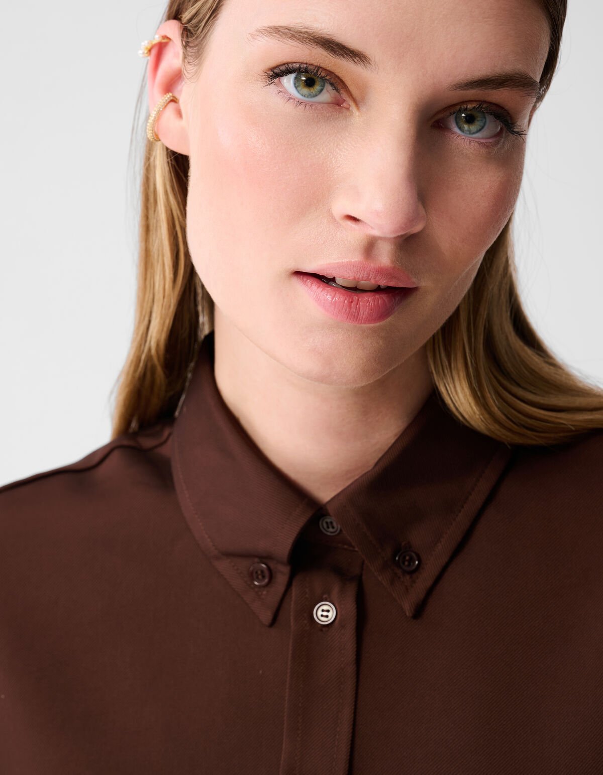 Oversized Blouse Donkerbruin SHOEBY WOMEN