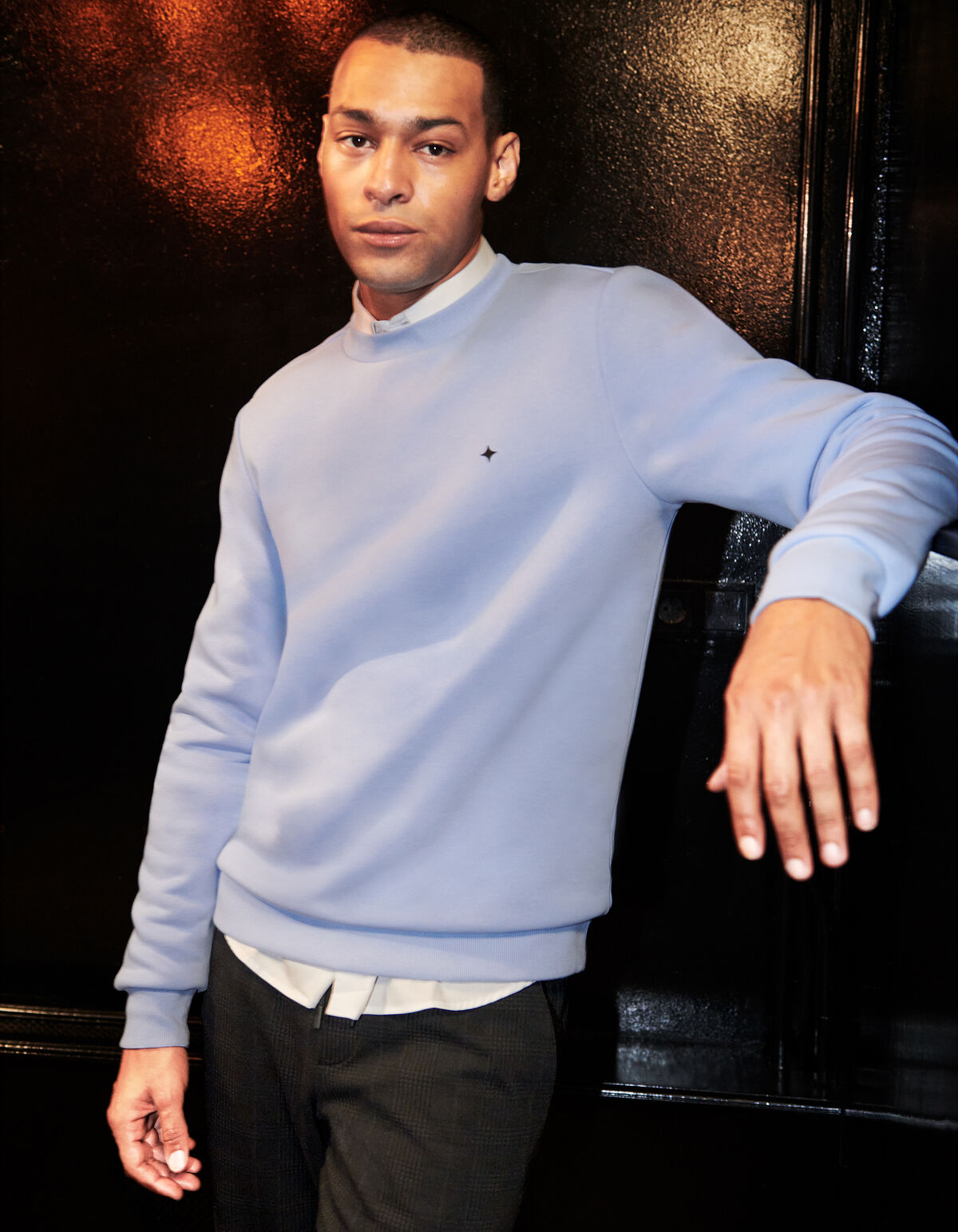 Sparkle Sweater Lichtblauw SHOEBY MEN