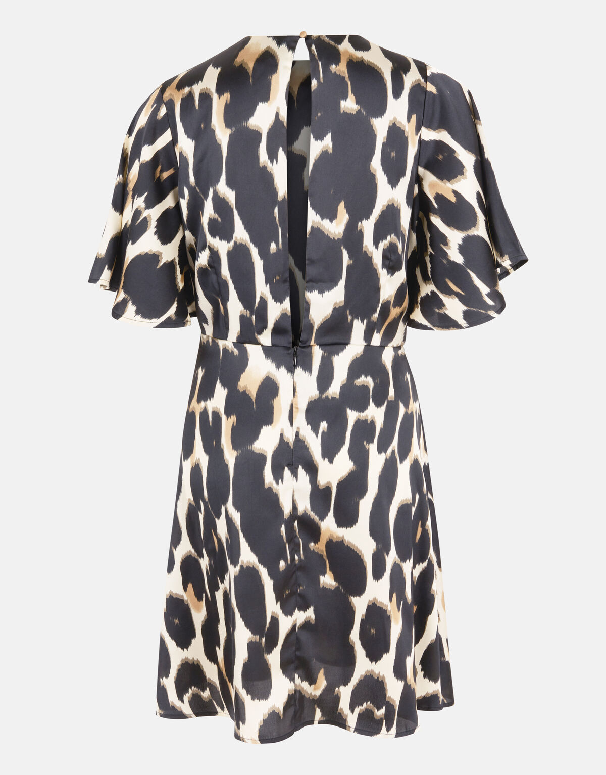 Leopard Midi Jurk Gebroken Wit SHOEBY WOMEN