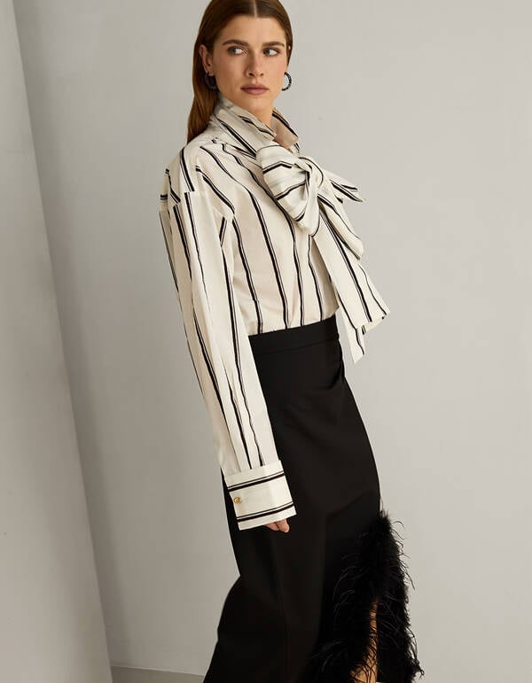 Feather Maxi Rok Zwart By Mieke SHOEBY WOMEN
